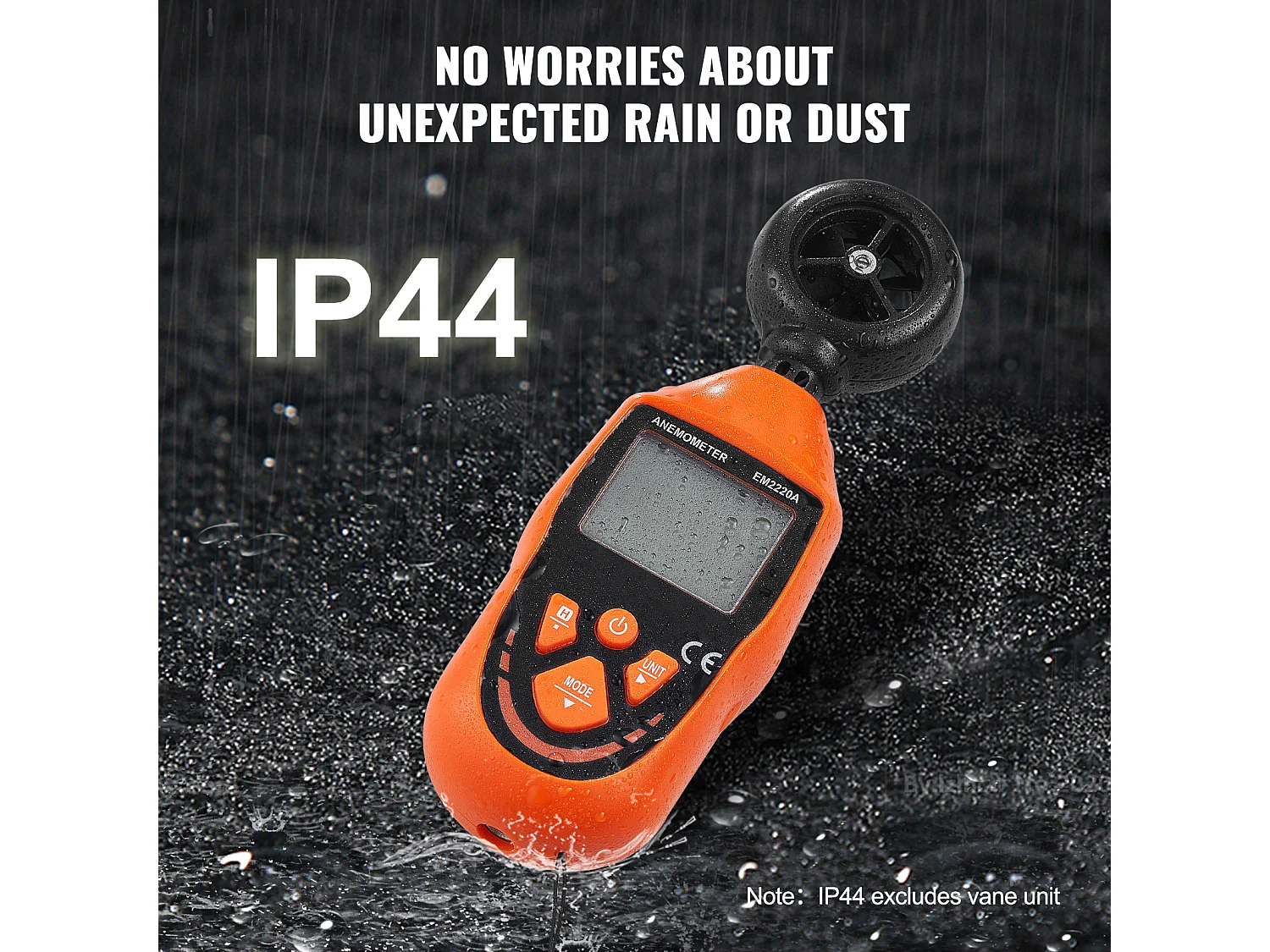 Anémomètre Portable SucceBuy, -10 ℃ à 45 ℃ Mesure Vitesse du Vent, Température du Vent