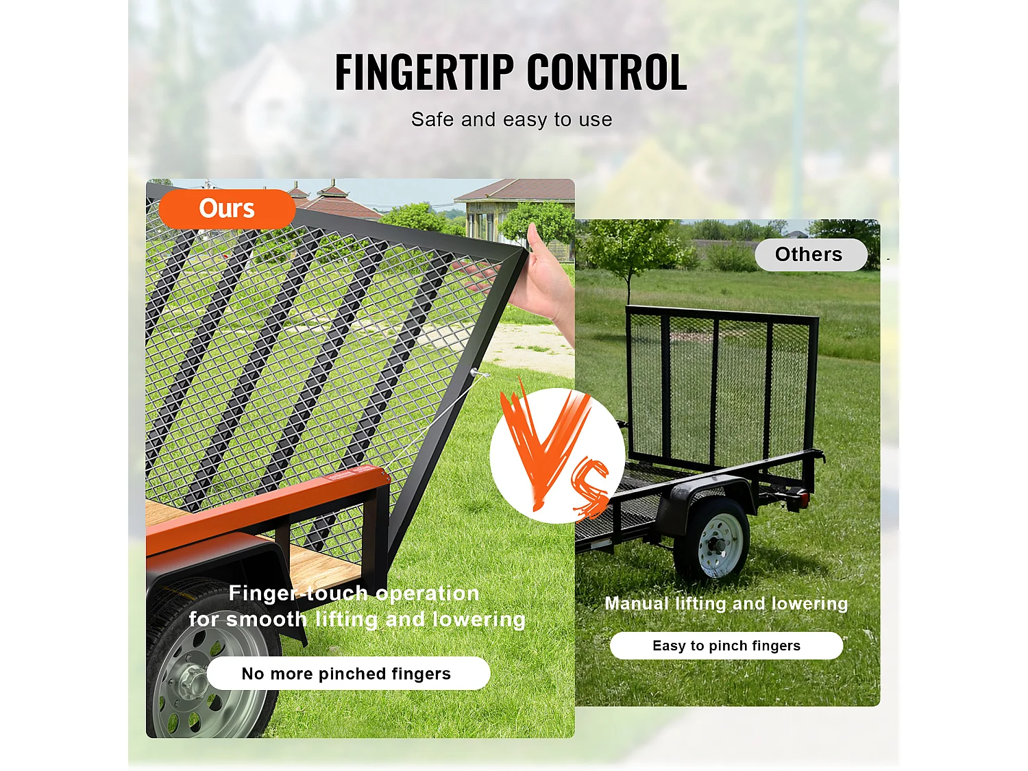 Système d'Assistance, SucceBuy Hayon Utilitaire à 2 Côtés pour Remorque avec Assistance de Levage, Capacité de 81,65 kg