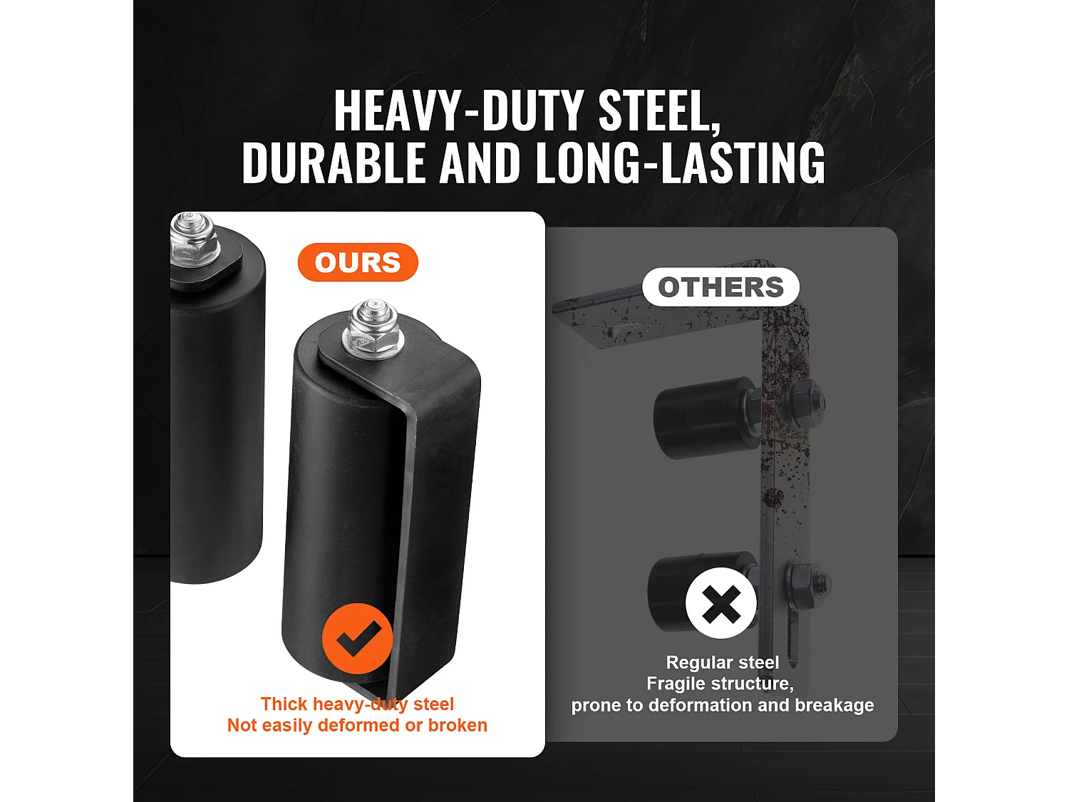 Kit de Portón Deslizante, SucceBuy Kit de Portón Deslizante 15,24 cm, Material Rodante, Soporte de Tipo C para Railes Connect