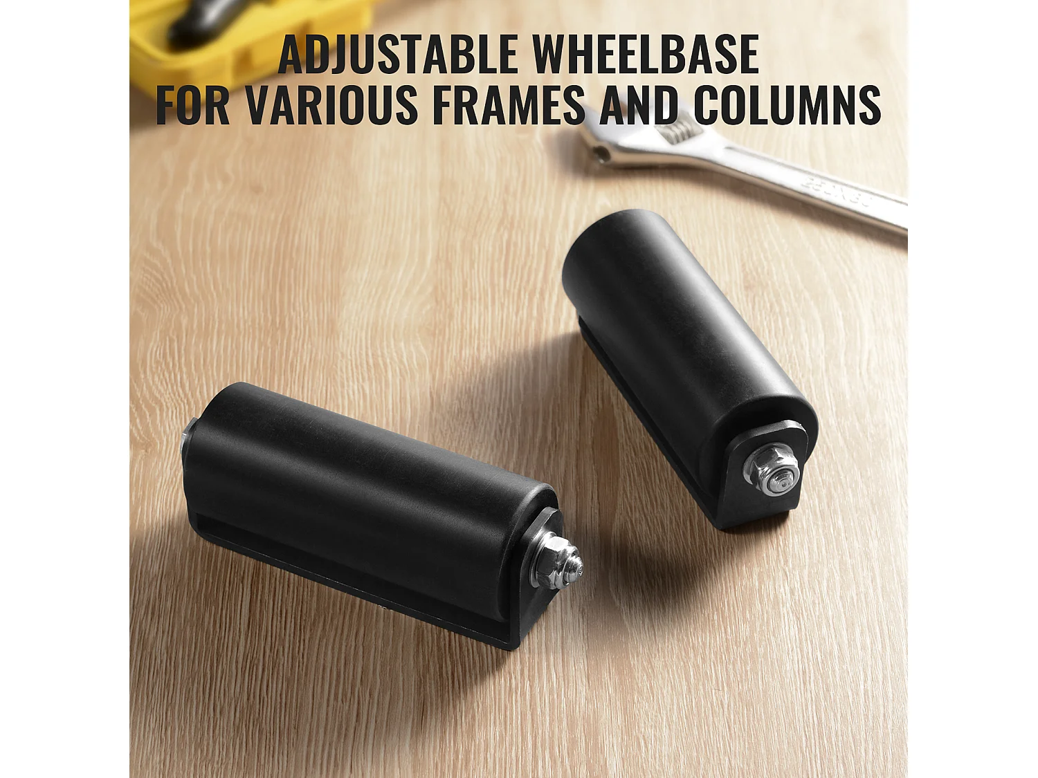 Kit de Portail Coulissant, SucceBuy Kit de Portail Coulissant 15,24 cm, Matériel Roulant, Support de Type C pour Rails Connect