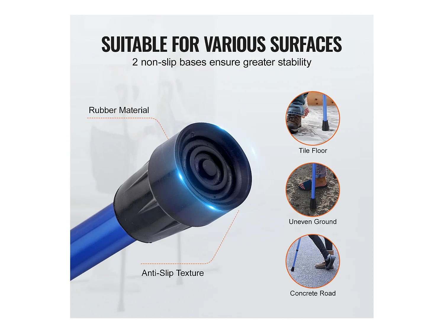 Achselkrücken, SucceBuy Unterarmgehstützen Gehstützen aus Aluminium mit höhenverstellbaren Griffen