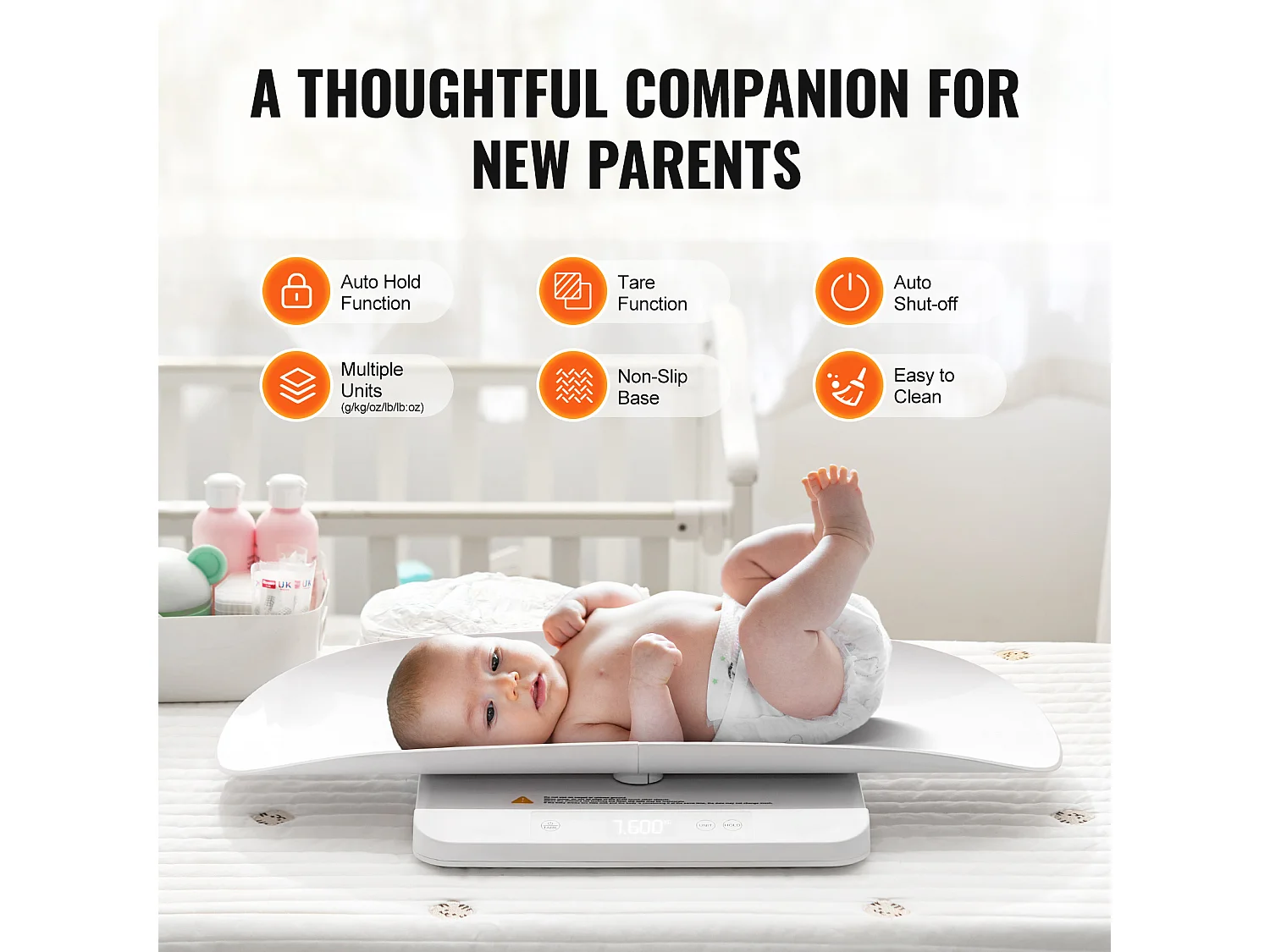 Pèse-bébé Balance SucceBuy, Numérique Fonction de Maintien et de Tare 5 Unités 30 kg