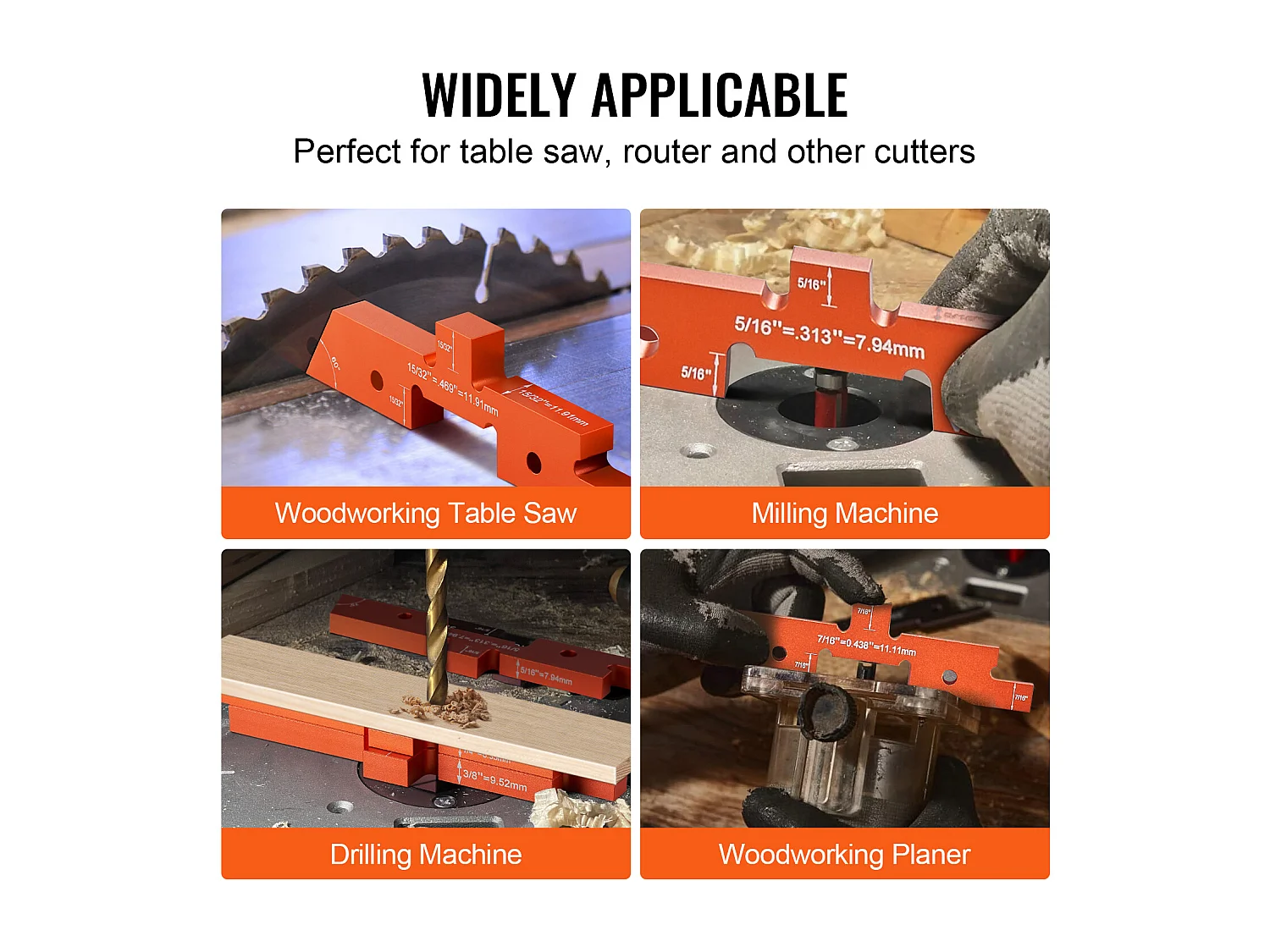 Blocs de Configuration, SucceBuy Barres de Configuration de Table de Routeur, 14 Blocs de Configuration de Précision en Aluminium, Jauge de Hauteur