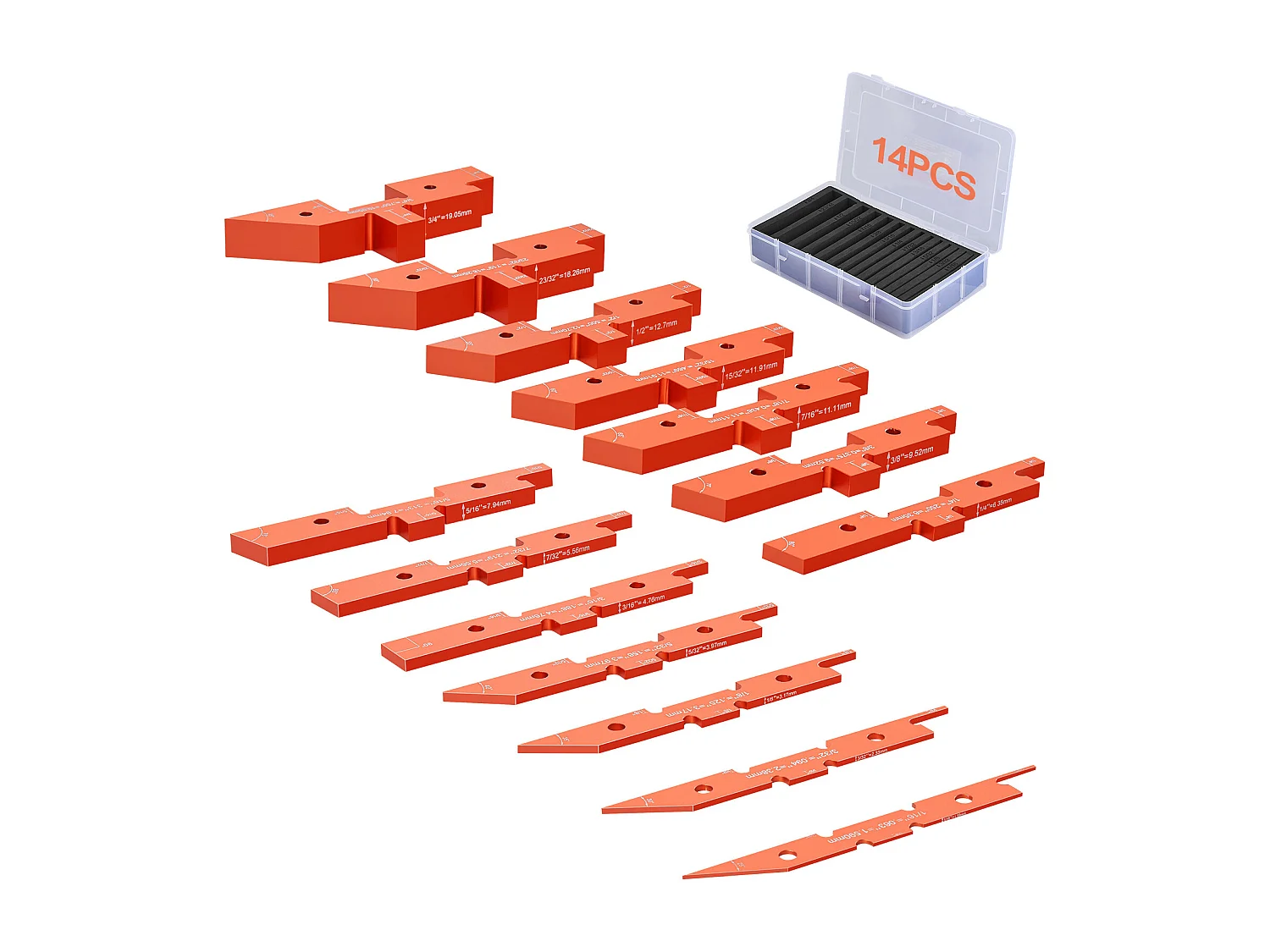 Blocs de Configuration, SucceBuy Barres de Configuration de Table de Routeur, 14 Blocs de Configuration de Précision en Aluminium, Jauge de Hauteur