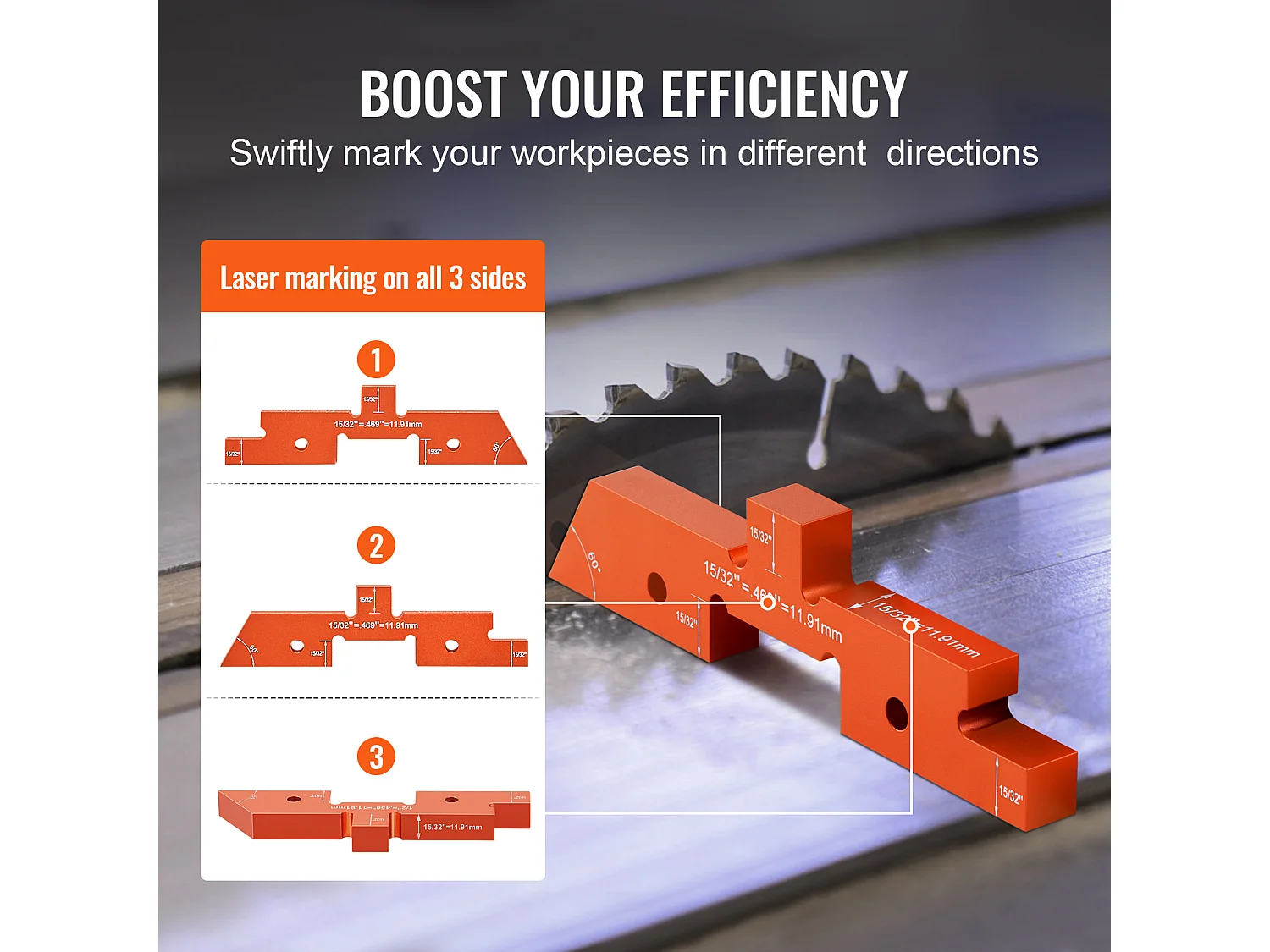 Blocs de Configuration, SucceBuy Barres de Configuration de Table de Routeur, 14 Blocs de Configuration de Précision en Aluminium, Jauge de Hauteur
