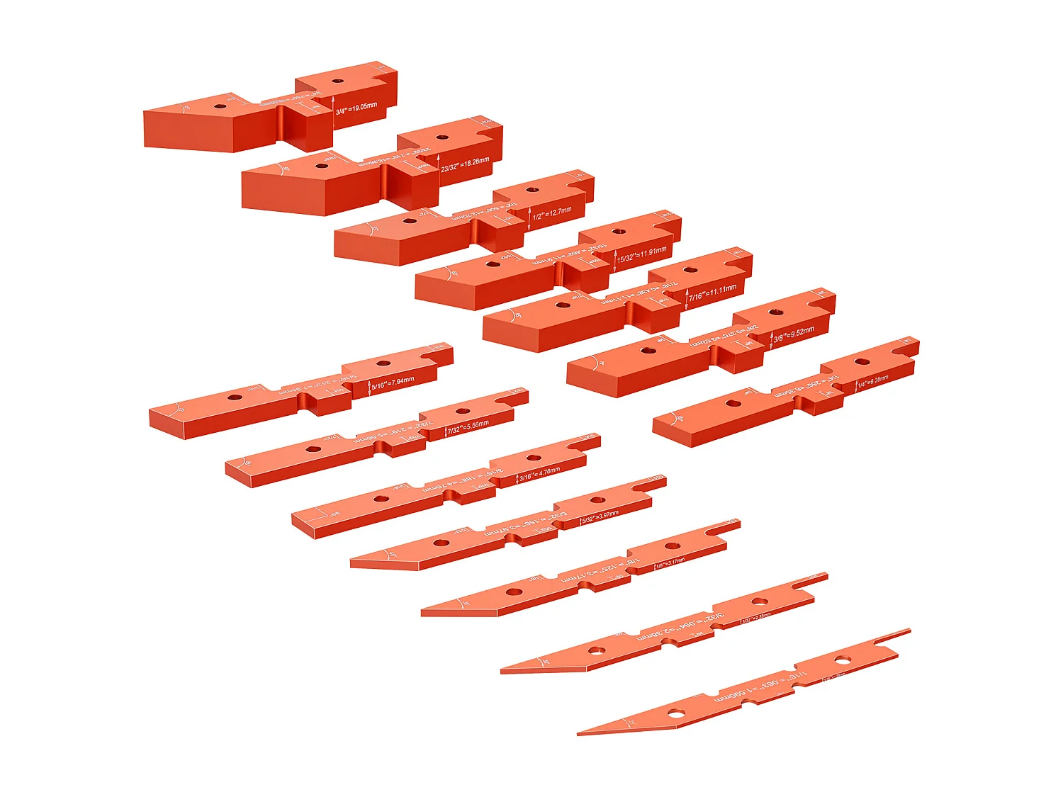 Blocs de Configuration, SucceBuy Barres de Configuration de Table de Routeur, 14 Blocs de Configuration de Précision en Aluminium, Jauge de Hauteur