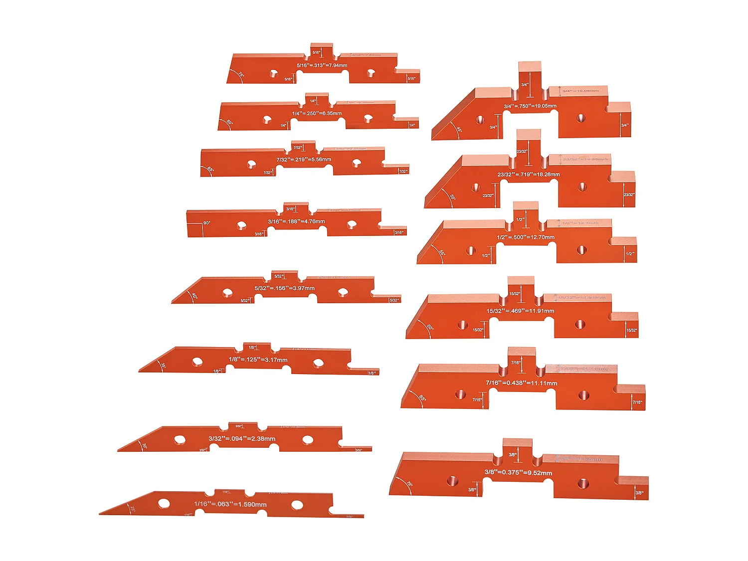 Blocs de Configuration, SucceBuy Barres de Configuration de Table de Routeur, 14 Blocs de Configuration de Précision en Aluminium, Jauge de Hauteur