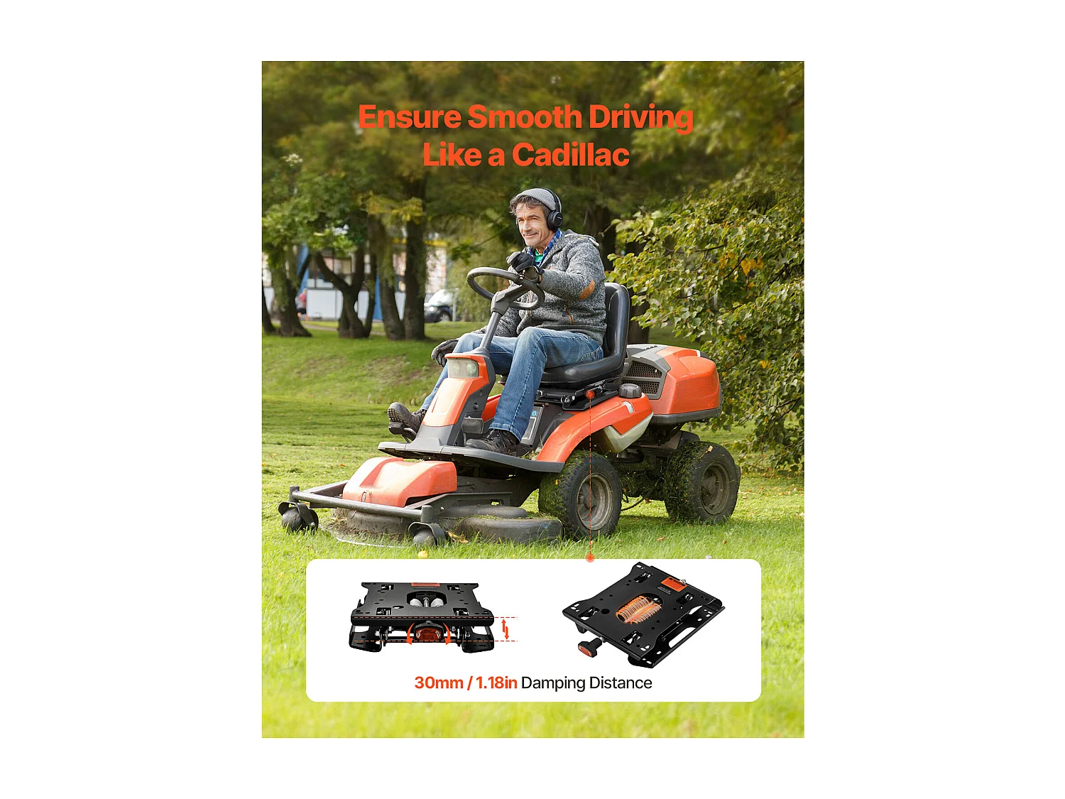 Kit Suspension de Siège de Chariot SucceBuy Élévateur Tracteur Tondeuse Universel