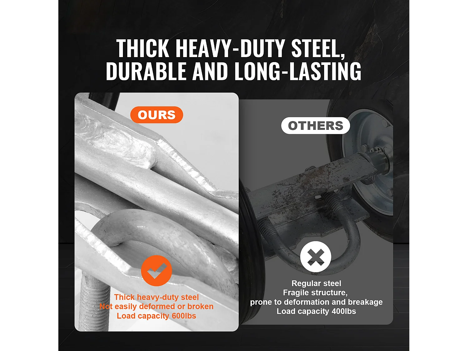 Kit de Portail Coulissant, SucceBuy Kit de Portail Coulissant de 15,24 cm, Capacité de 272 kg, Robuste pour Rails Connect