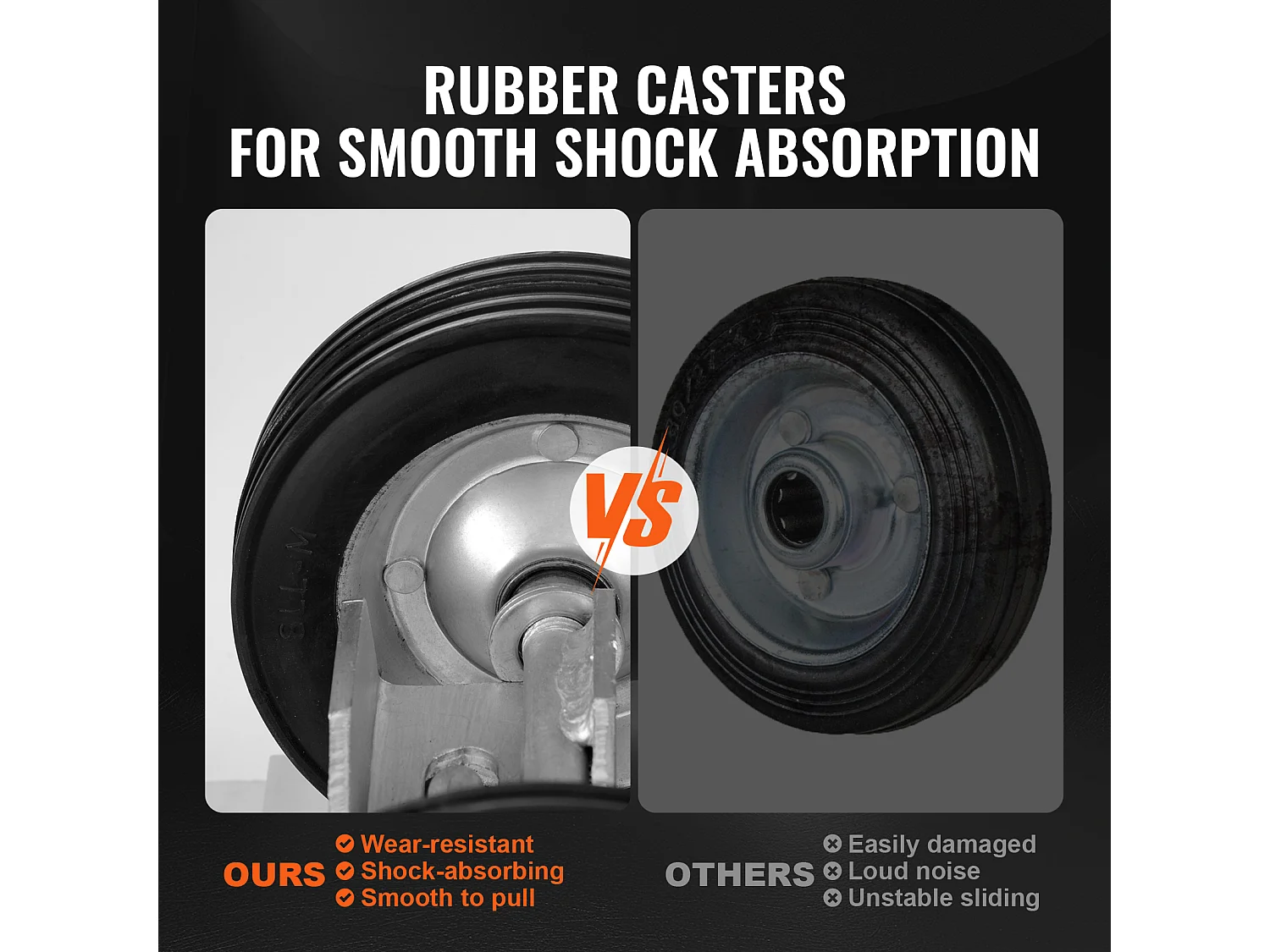 Kit de Portail Coulissant, SucceBuy Kit de Portail Coulissant de 15,24 cm, Capacité de 272 kg, Robuste pour Rails Connect