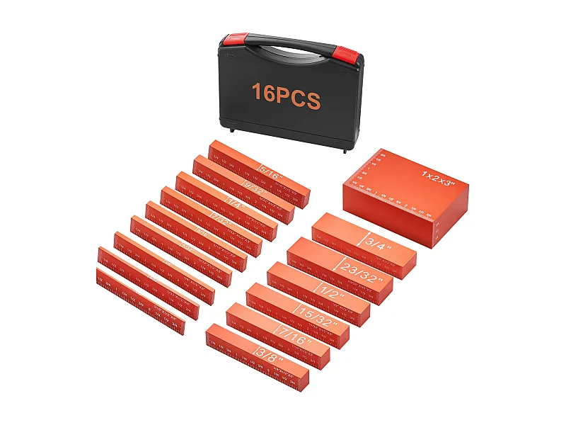 Blocs de Configuration, SucceBuy Ensemble de Jauges de Hauteur pour le Travail du Bois, 16 Pièces, Blocs de Configuration, Barres de Configuration de Précision