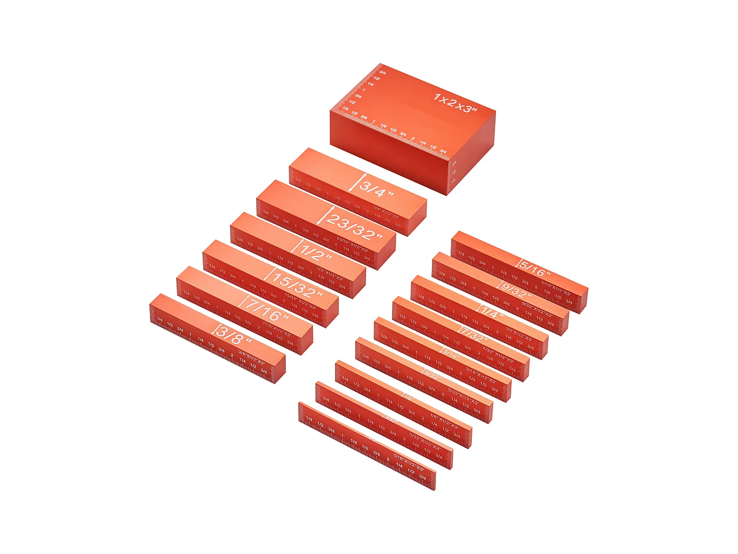 Blocs de Configuration, SucceBuy Ensemble de Jauges de Hauteur pour le Travail du Bois, 16 Pièces, Blocs de Configuration, Barres de Configuration de Précision