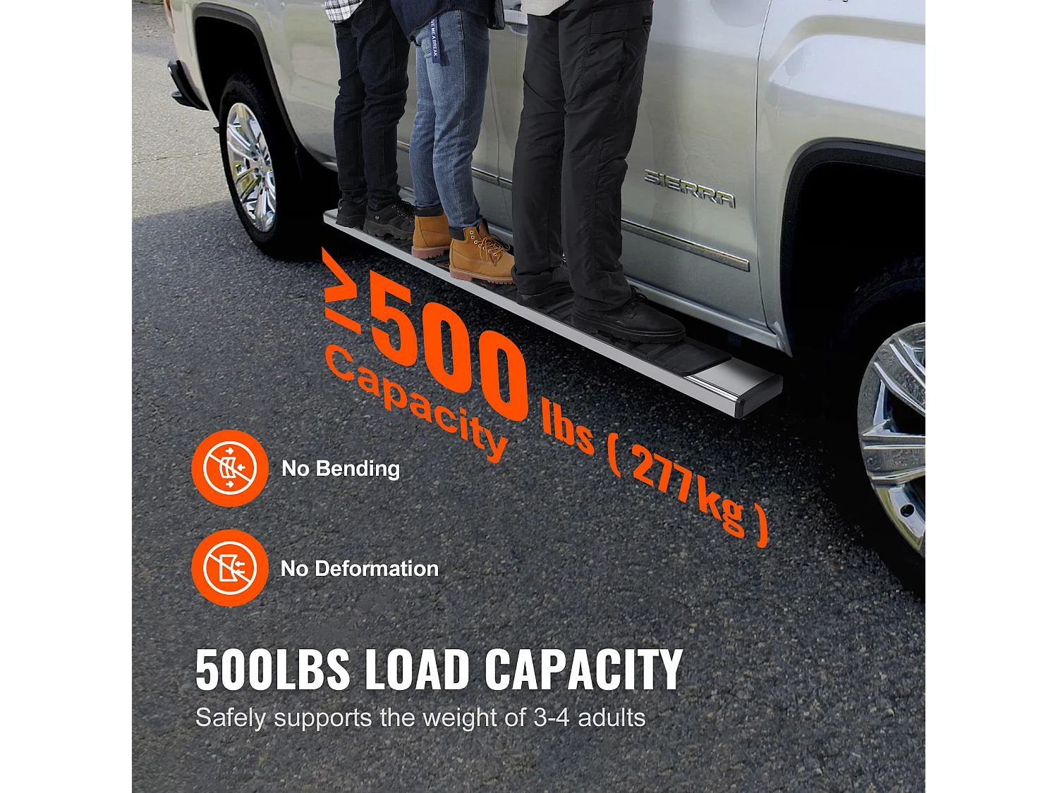 Treeplanken, SucceBuy, Treeplanken van 152.4 mm voor Dodge Ram 1500 Crew Cab 2009-2018, 227 kg