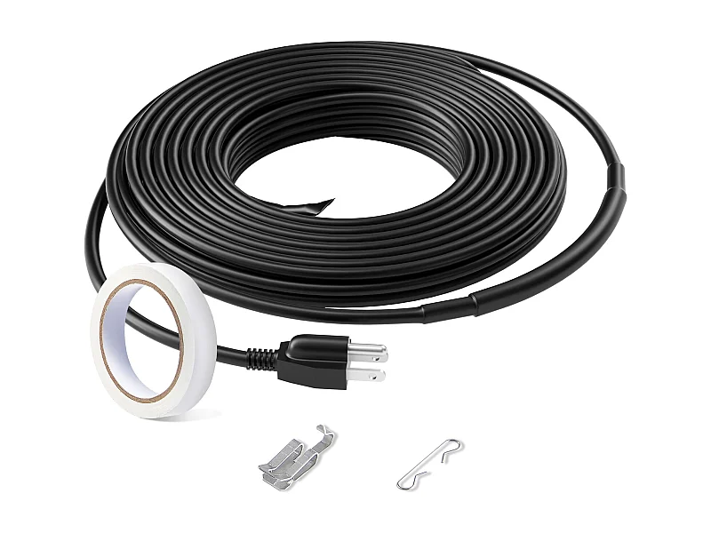 Zelfregulerend Verwarmingskabel, SucceBuy Zelfregulerend Verwarmingskabel voor Buizen, 4 m, 16 W/m, Verwarmingsband voor Buizen