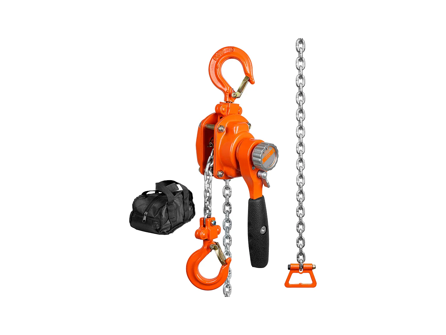 Palan à Chaîne à Levier SucceBuy, Capacité de 249 kg, 152,4 cm, Cliquet G80, pour Chantiers de Construction, Quais et Entrepôts