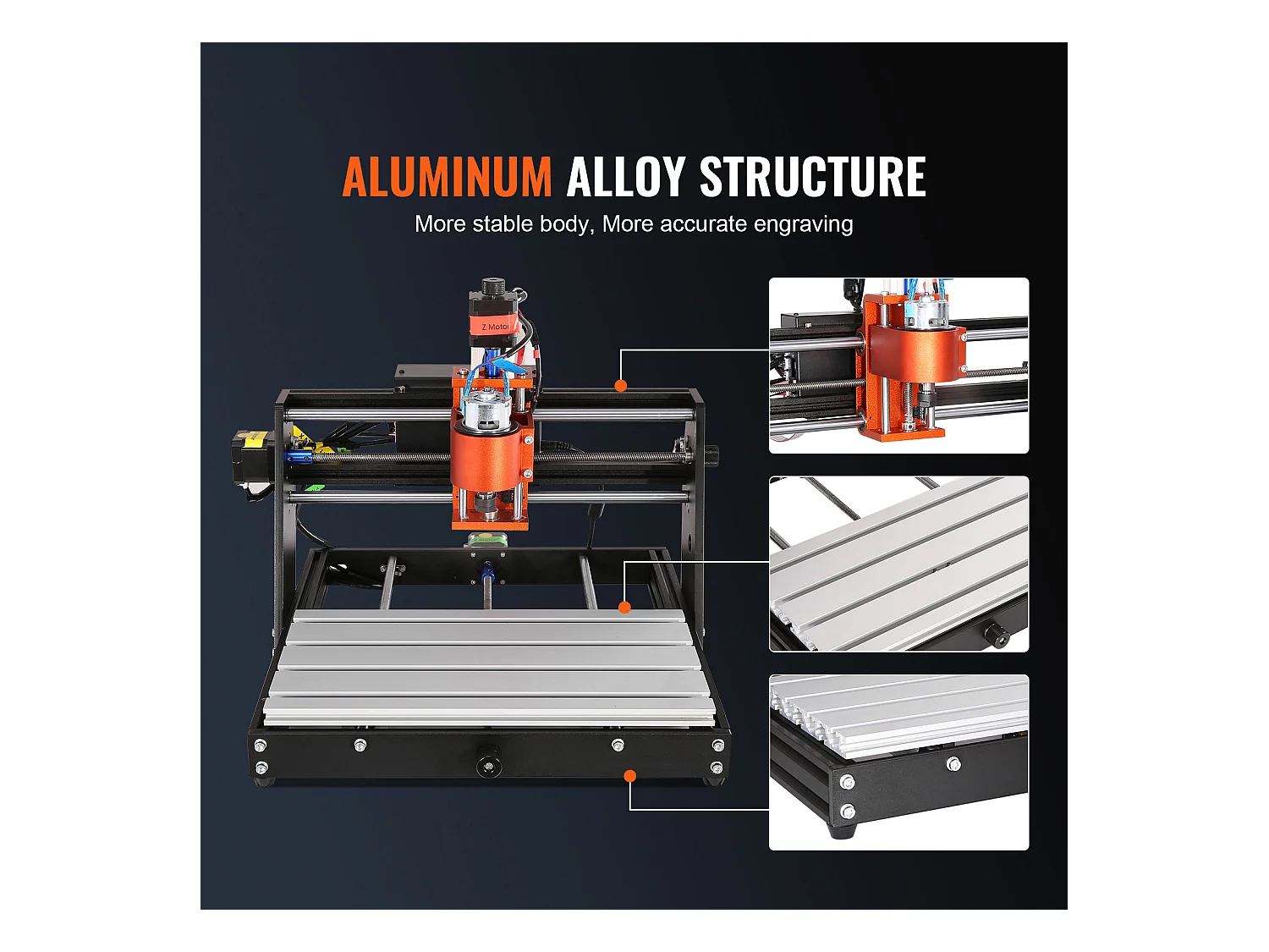 Machine à Graver, SucceBuy Machine de Routeur CNC 3 Axes 120 W, Contrôle GRBL, Gravure sur Bois