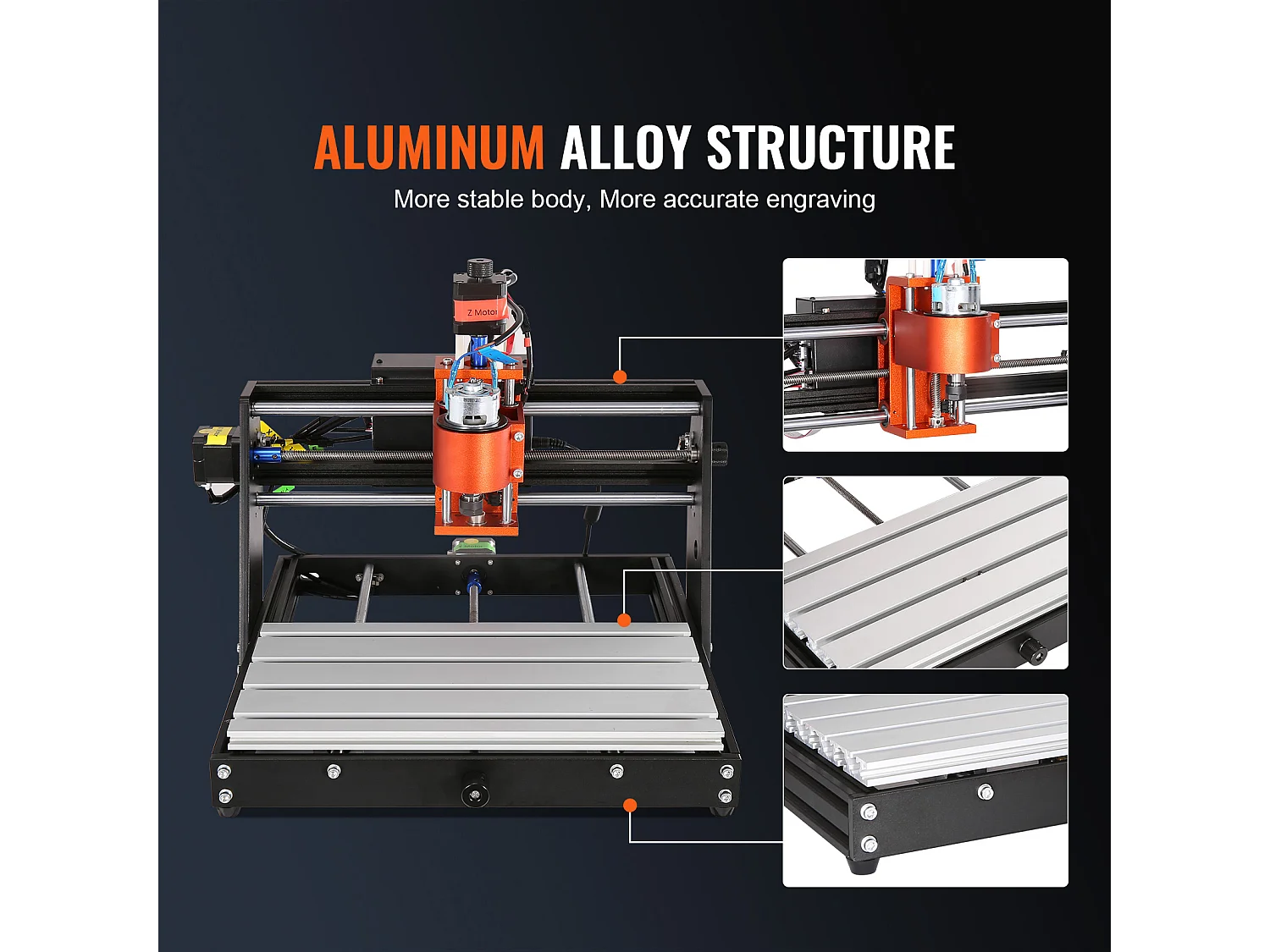 Machine à Graver, SucceBuy Machine de Routeur CNC 3 Axes 120 W, Contrôle GRBL, Gravure sur Bois