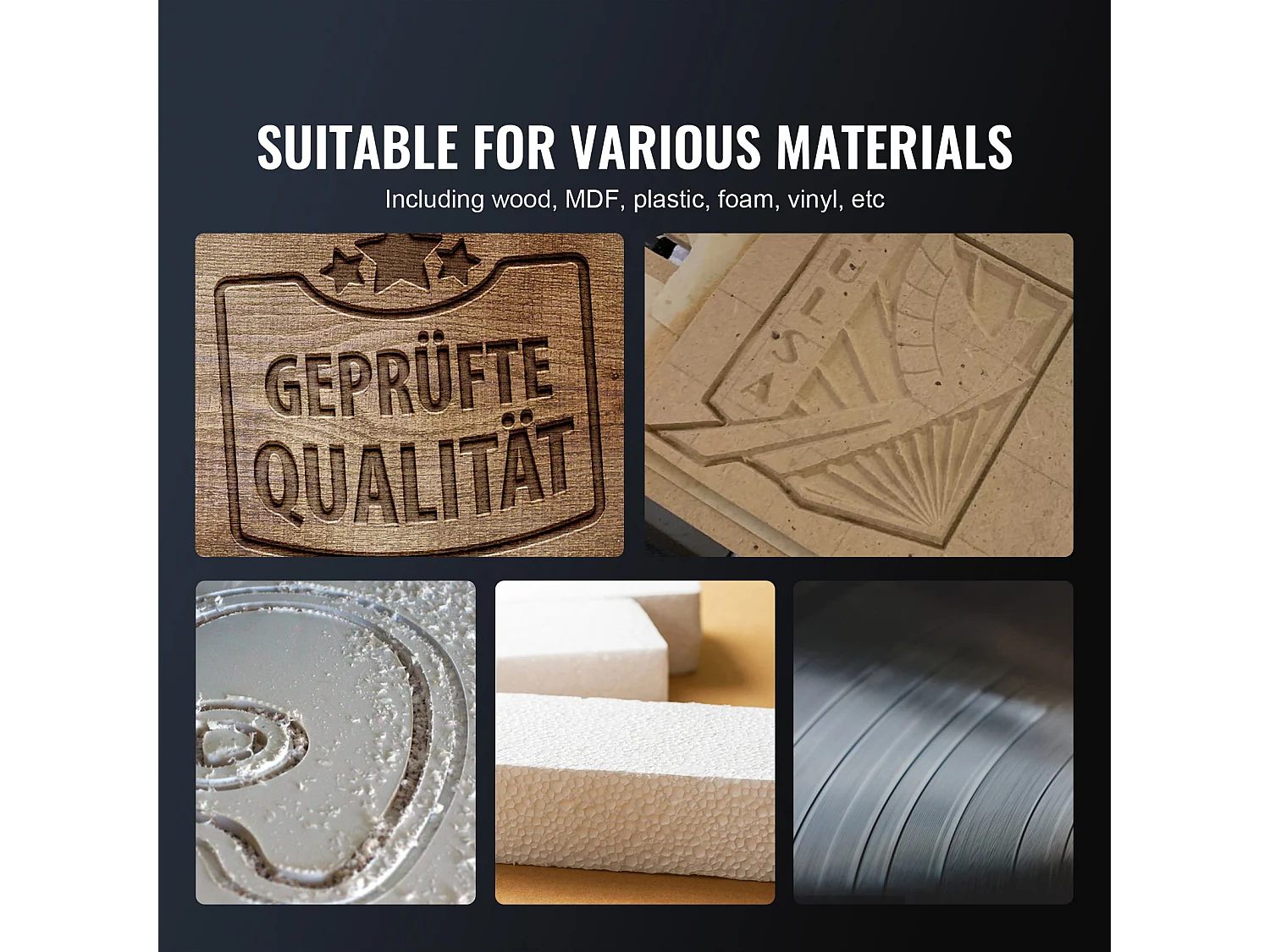 Machine à Graver, SucceBuy Machine de Routeur CNC 3 Axes 120 W, Contrôle GRBL, Gravure sur Bois