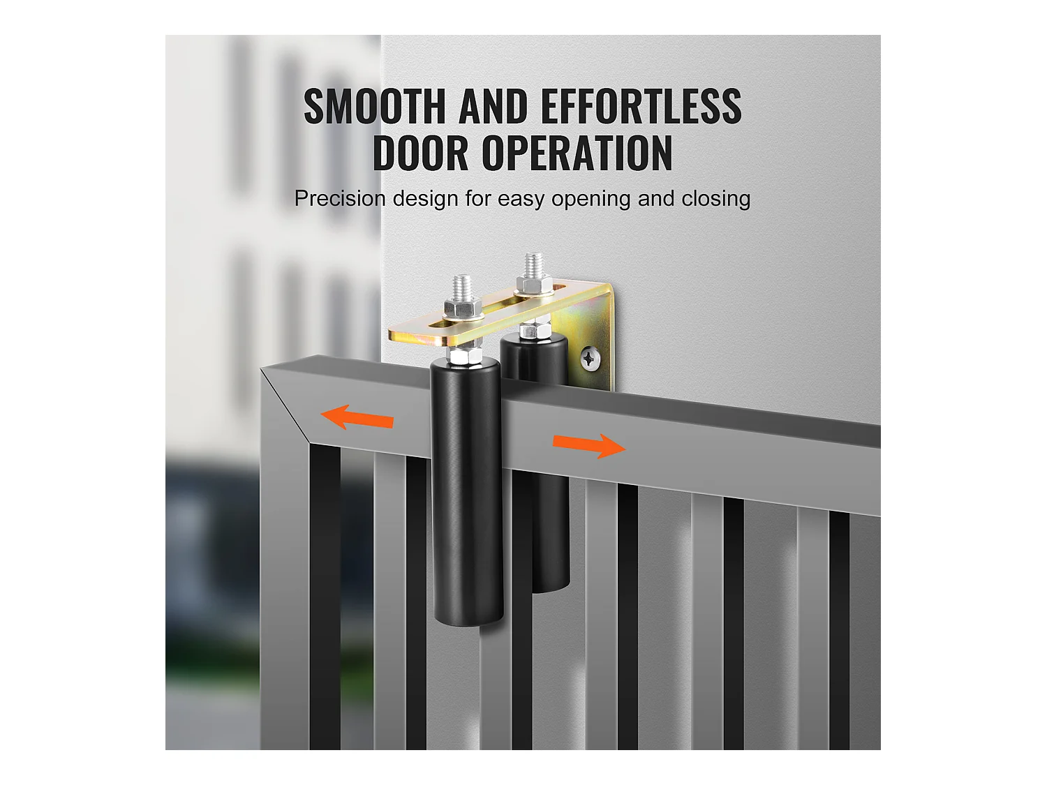 Kit de Portail Coulissant, SucceBuy Kit de Portail Coulissant, Quincaillerie Roulante de 15,24 cm avec Support en L