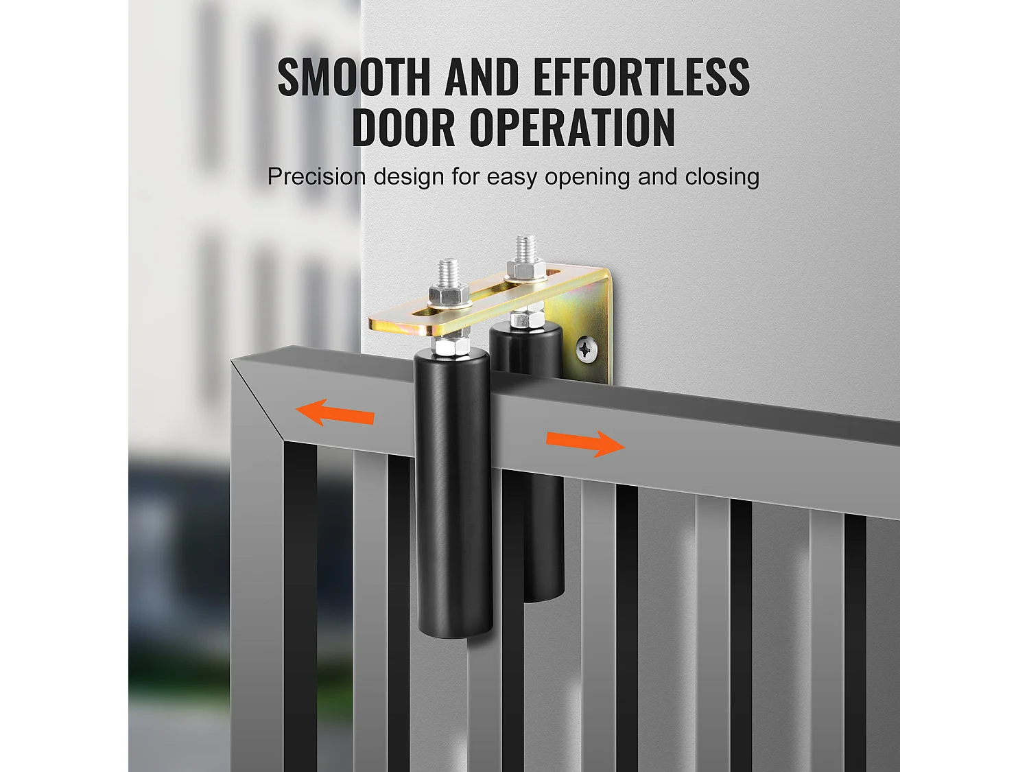 Kit de Portail Coulissant, SucceBuy Kit de Portail Coulissant, Quincaillerie Roulante de 15,24 cm avec Support en L