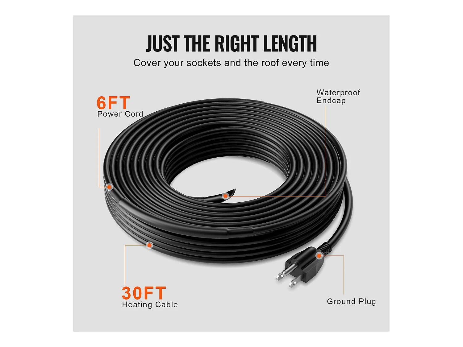 Câble Chauffant Autorégulant, SucceBuy Câble Chauffant Autorégulant pour Tuyaux 9 m 16 W/m
