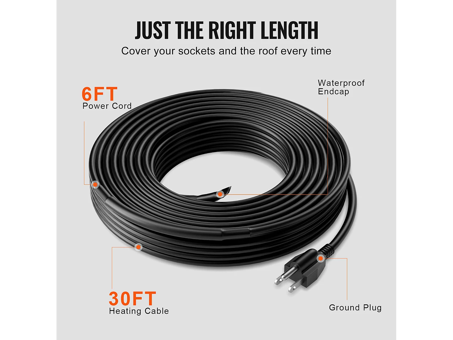 Câble Chauffant Autorégulant, SucceBuy Câble Chauffant Autorégulant pour Tuyaux 9 m 16 W/m