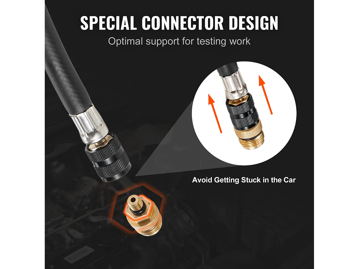 Testeur de Compression, SucceBuy Kit de Testeur de Compression 9 pièces, Outil de Jauge de Moteur à Essence