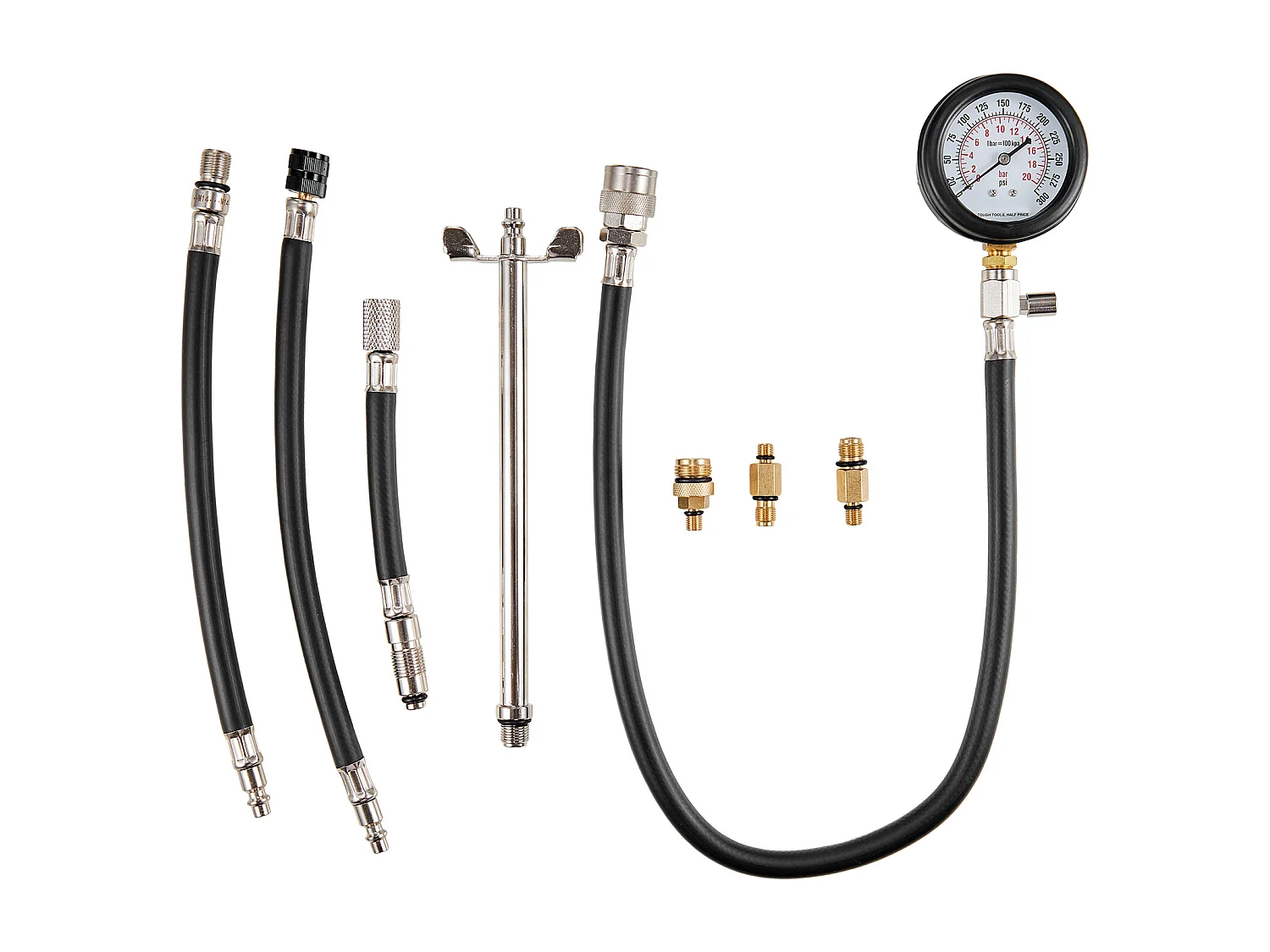 Testeur de Compression, SucceBuy Kit de Testeur de Compression 9 pièces, Outil de Jauge de Moteur à Essence