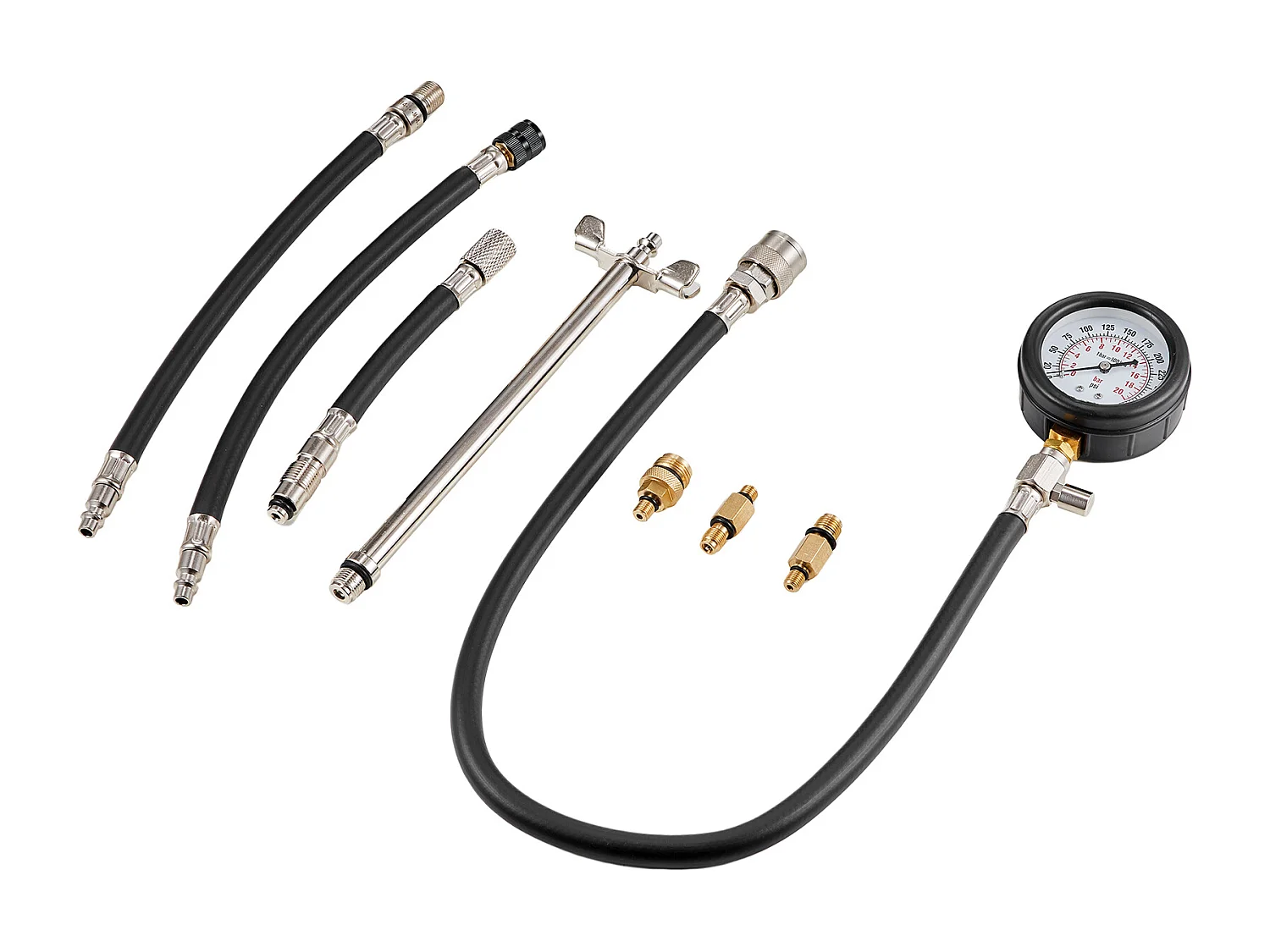 Testeur de Compression, SucceBuy Kit de Testeur de Compression 9 pièces, Outil de Jauge de Moteur à Essence