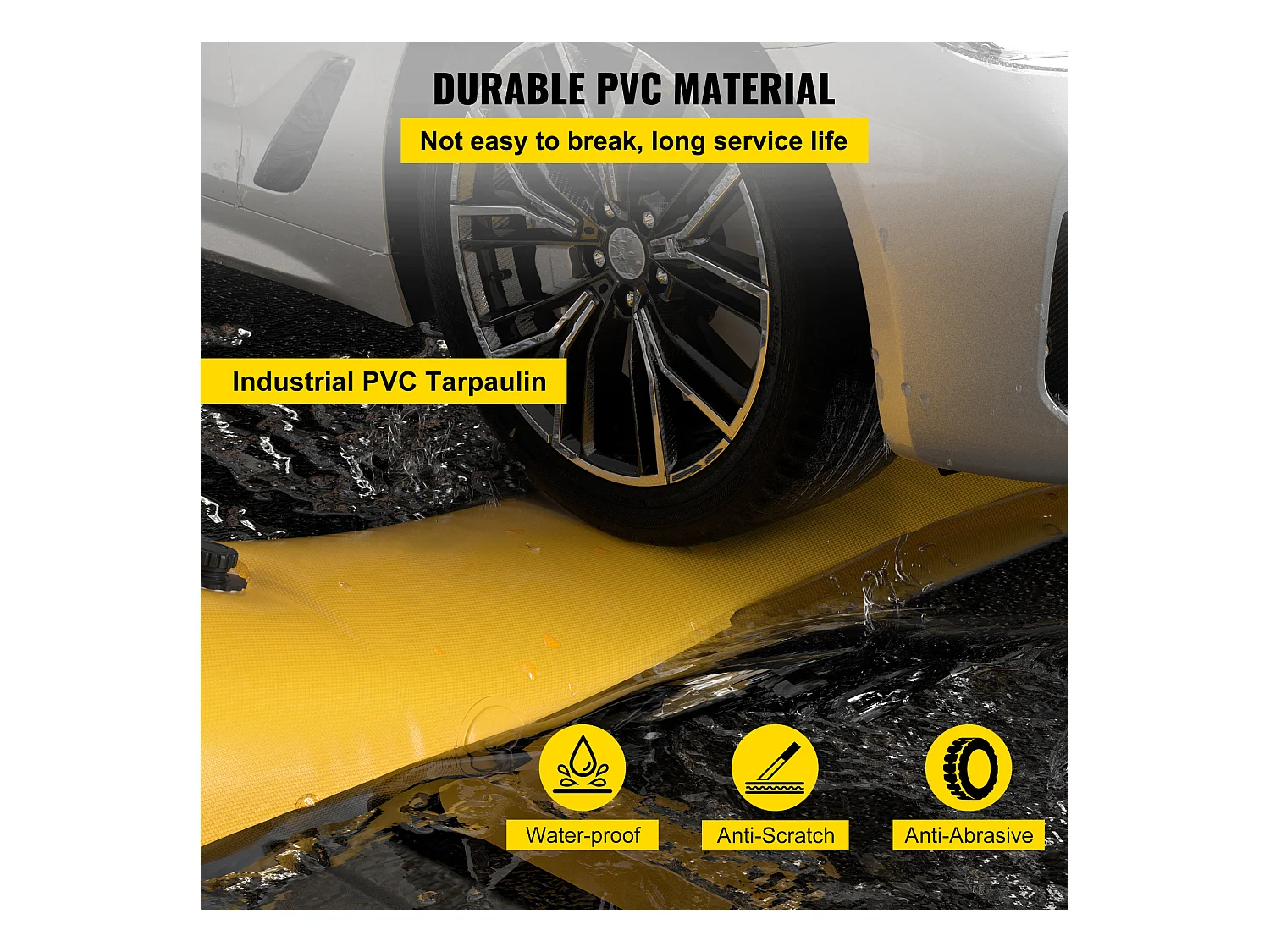 Barrière Anti-Inondation SucceBuy, 731 x 15 cm, pour la Déviation de l'Eau, Légère et Réutilisable