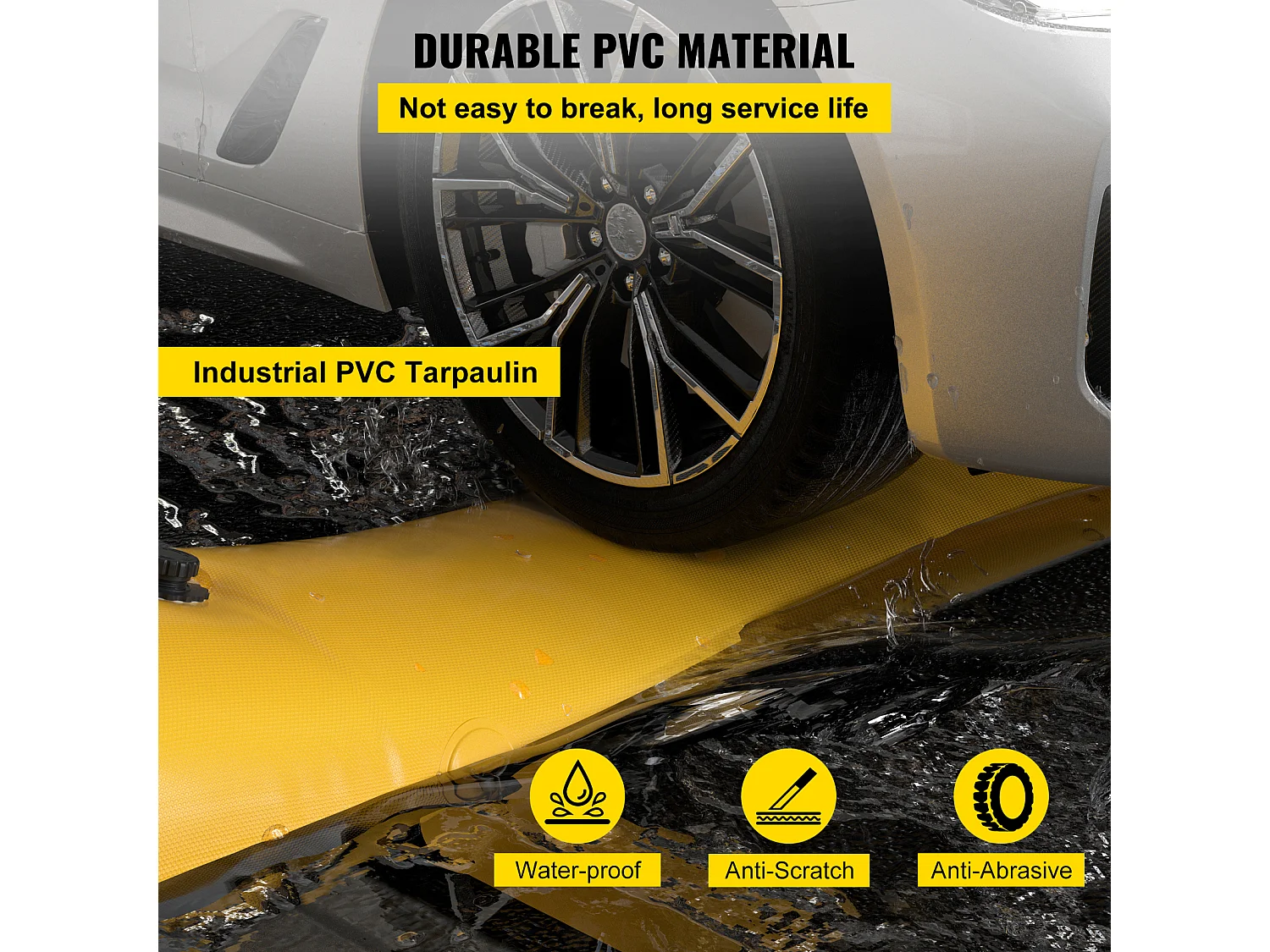 Waterkering SucceBuy, 731 x 15 cm, voor Waterafvoer, Lichtgewicht en Herbruikbaar