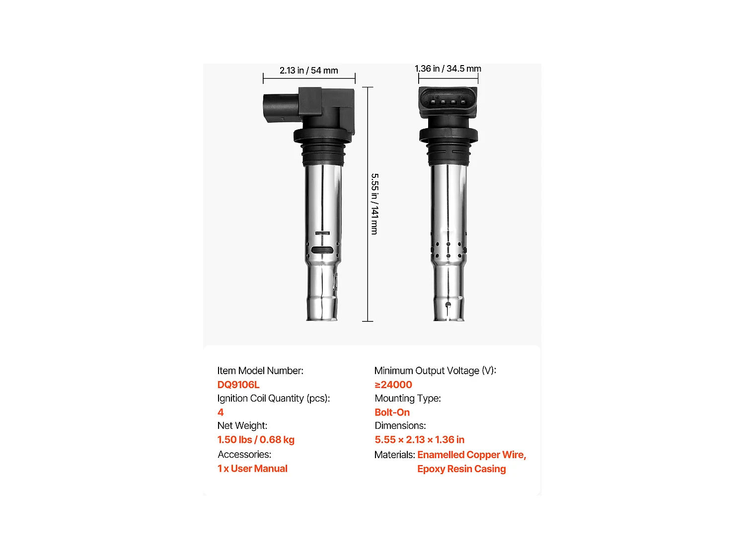 Bobine d'Allumage, SucceBuy Bobine d'Allumage Compatible avec Audi A1 A3 Seat et Volkswagen Lot de 4