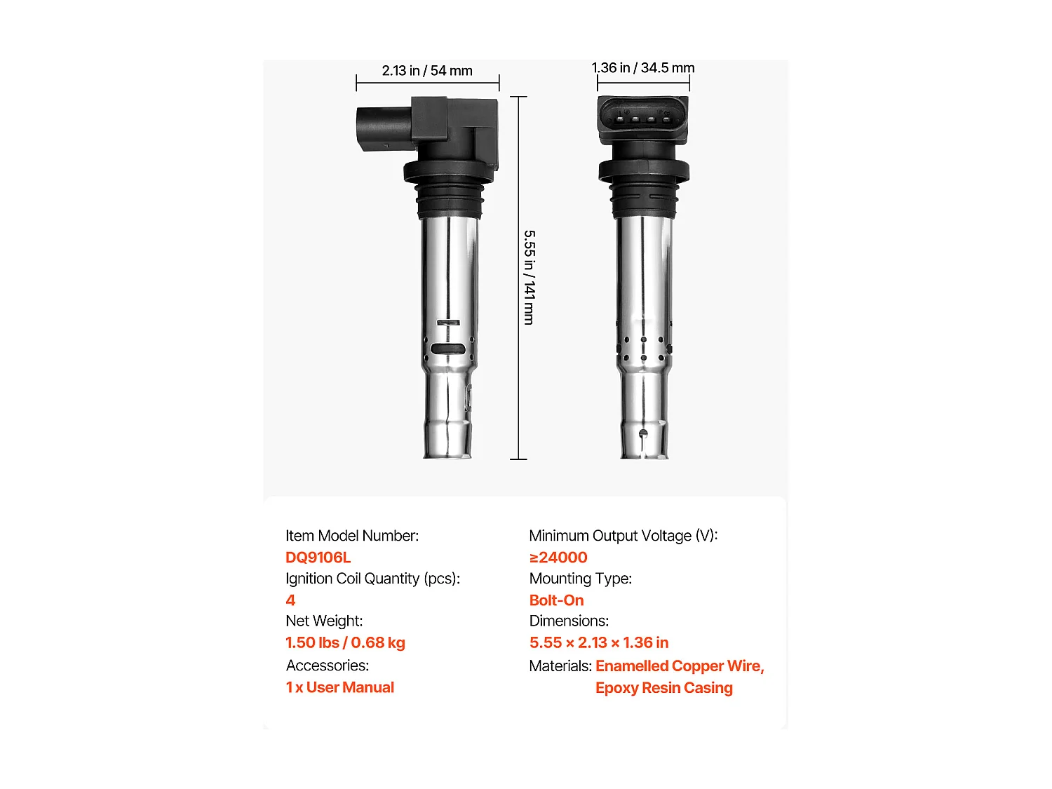 Bobine d'Allumage, SucceBuy Bobine d'Allumage Compatible avec Audi A1 A3 Seat et Volkswagen Lot de 4