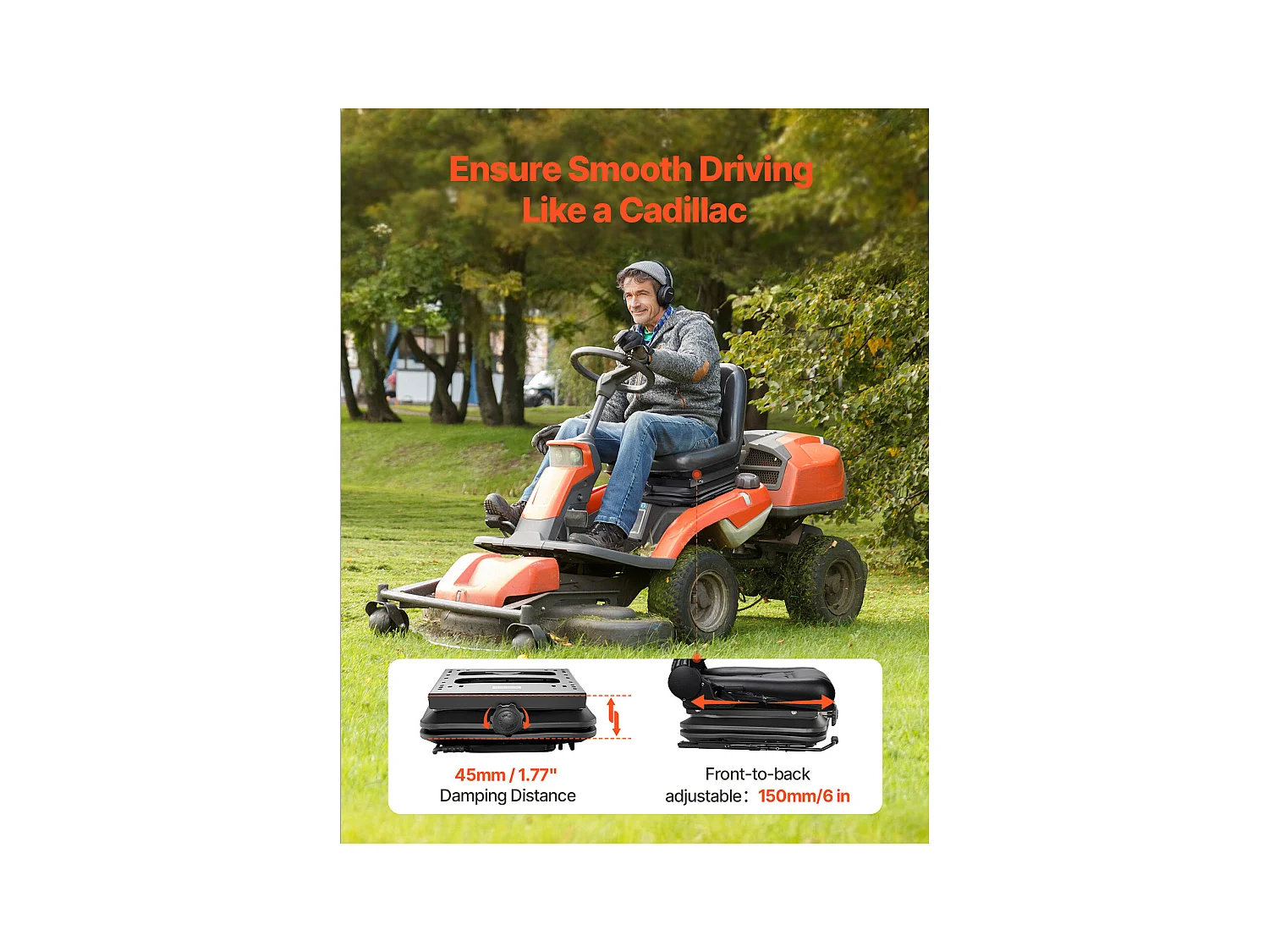 Kit de Suspensión de Asiento de Carro SucceBuy Elevador Universal con Cubrespolvere