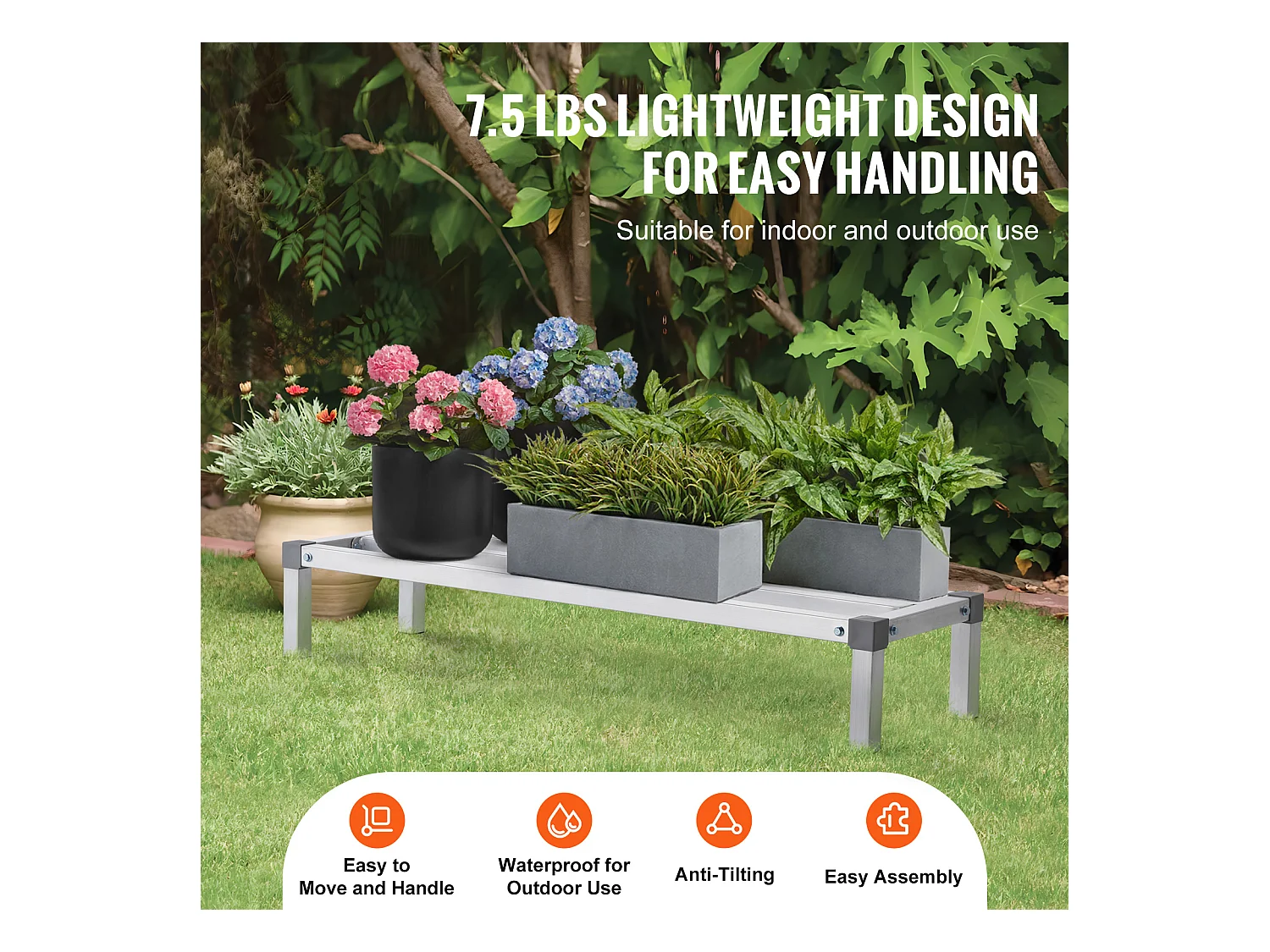 Support SucceBuy Rack de Calage en Aluminium Robuste 122 cm x 36 cm x 20 cm, Capacité de Charge Exceptionnelle de 454 kg - pour le Stockage et le Séchage