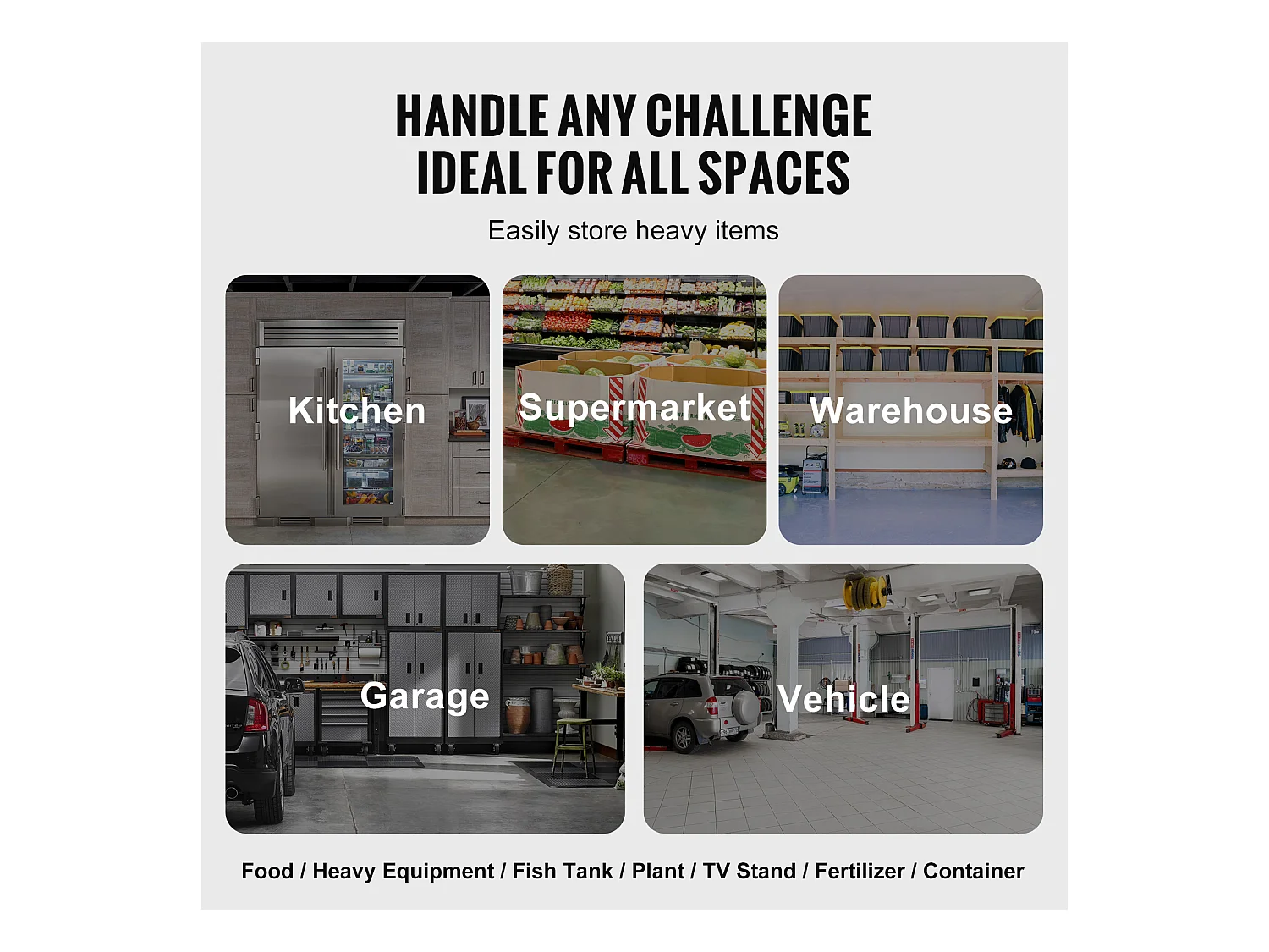 Support SucceBuy Rack de Calage en Aluminium Robuste 122 cm x 36 cm x 20 cm, Capacité de Charge Exceptionnelle de 454 kg - pour le Stockage et le Séchage