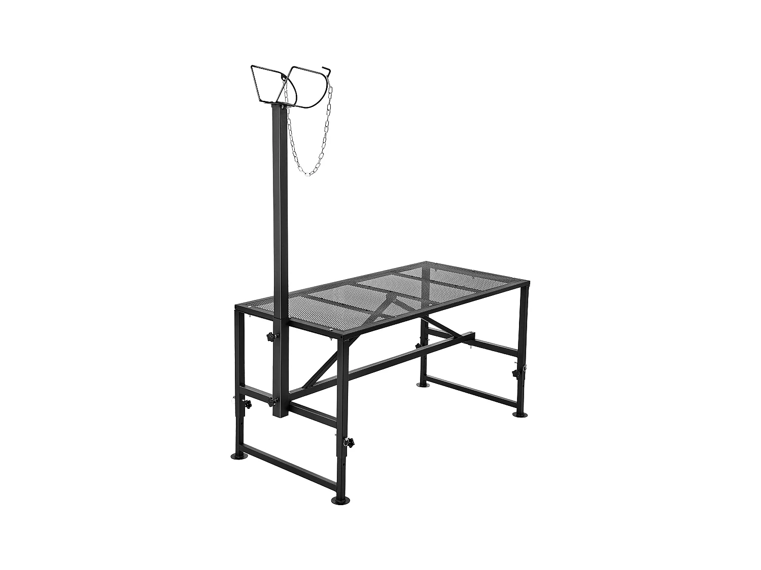 Support l'Élagage des Chèvres SucceBuy, Hauteur 53,3 - 83,8 cm, 129,5 x 58,4 cm, Plateau de Table Noir