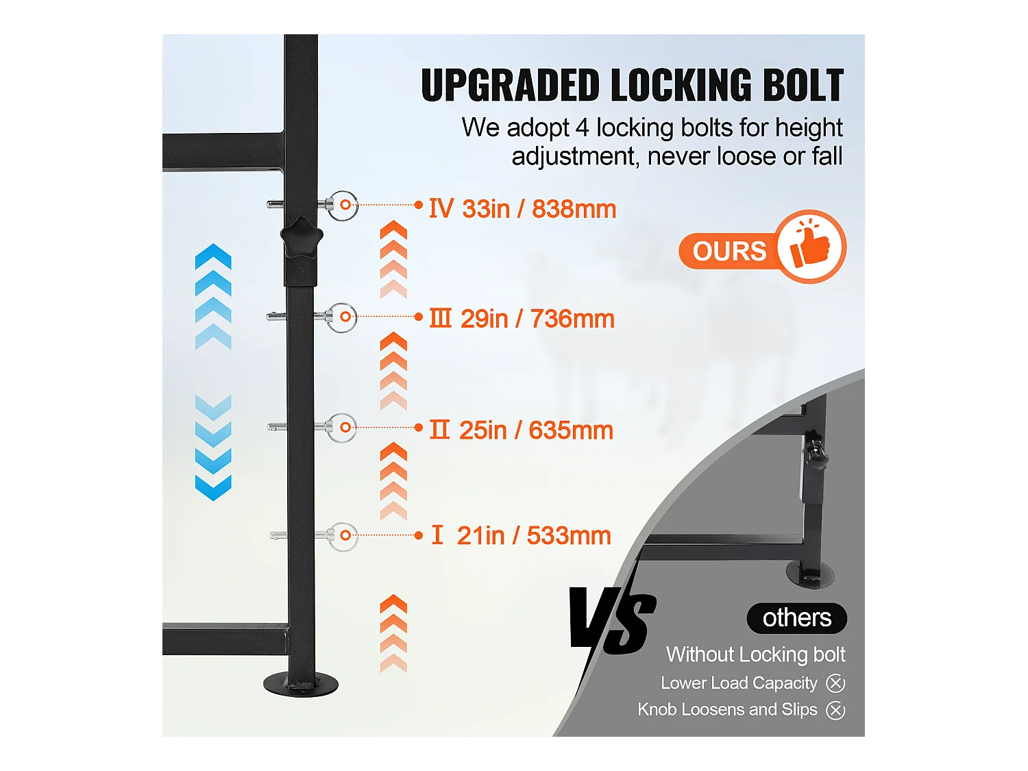 Support l'Élagage des Chèvres SucceBuy, Hauteur 53,3 - 83,8 cm, 129,5 x 58,4 cm, Plateau de Table Noir