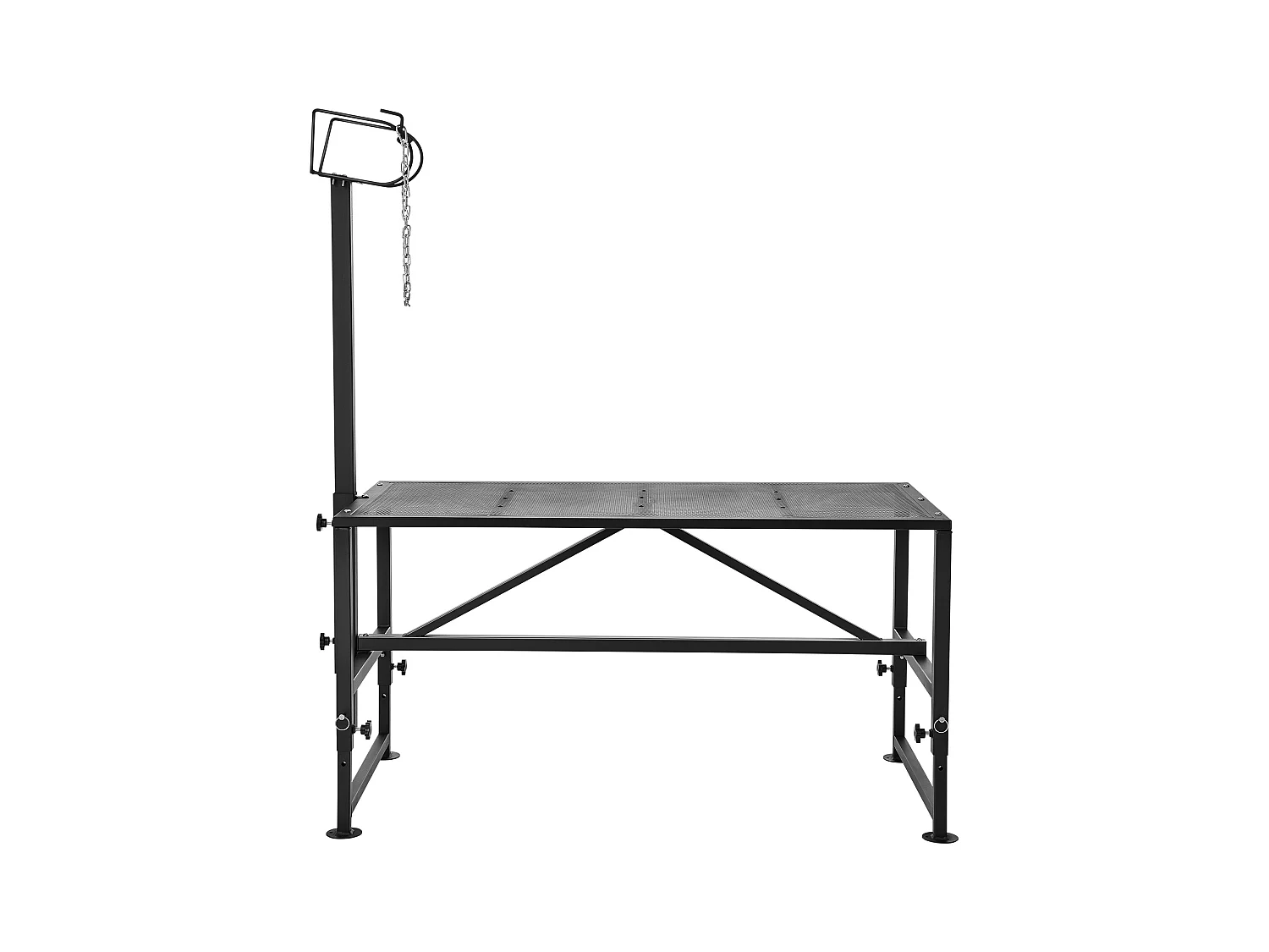 Support l'Élagage des Chèvres SucceBuy, Hauteur 53,3 - 83,8 cm, 129,5 x 58,4 cm, Plateau de Table Noir