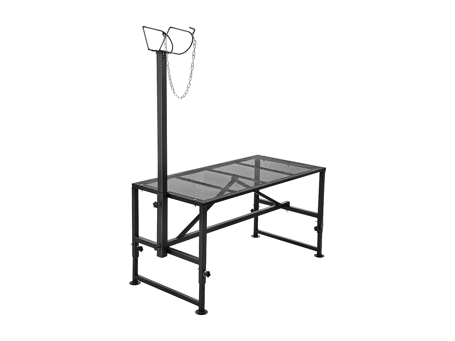 Support l'Élagage des Chèvres SucceBuy, Hauteur 53,3 - 83,8 cm, 129,5 x 58,4 cm, Plateau de Table Noir