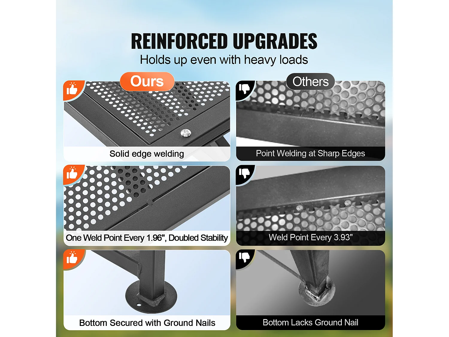 Support l'Élagage des Chèvres SucceBuy, Hauteur 53,3 - 83,8 cm, 129,5 x 58,4 cm, Plateau de Table Noir