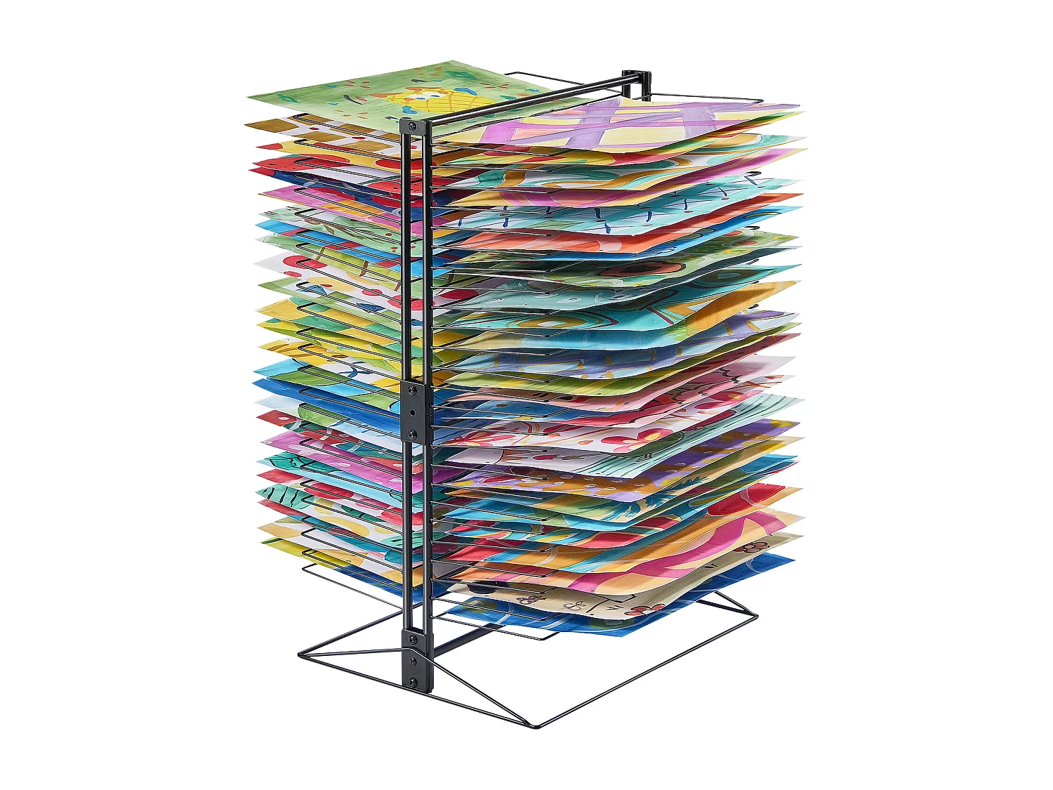 Verfdroger SucceBuy, 50 Verwijderbare Planken voor de Schilderkunst, Klaslokaal, Houdt tot 7,5 kg, Volledig van Duurzaam Metaal Vervaardigd