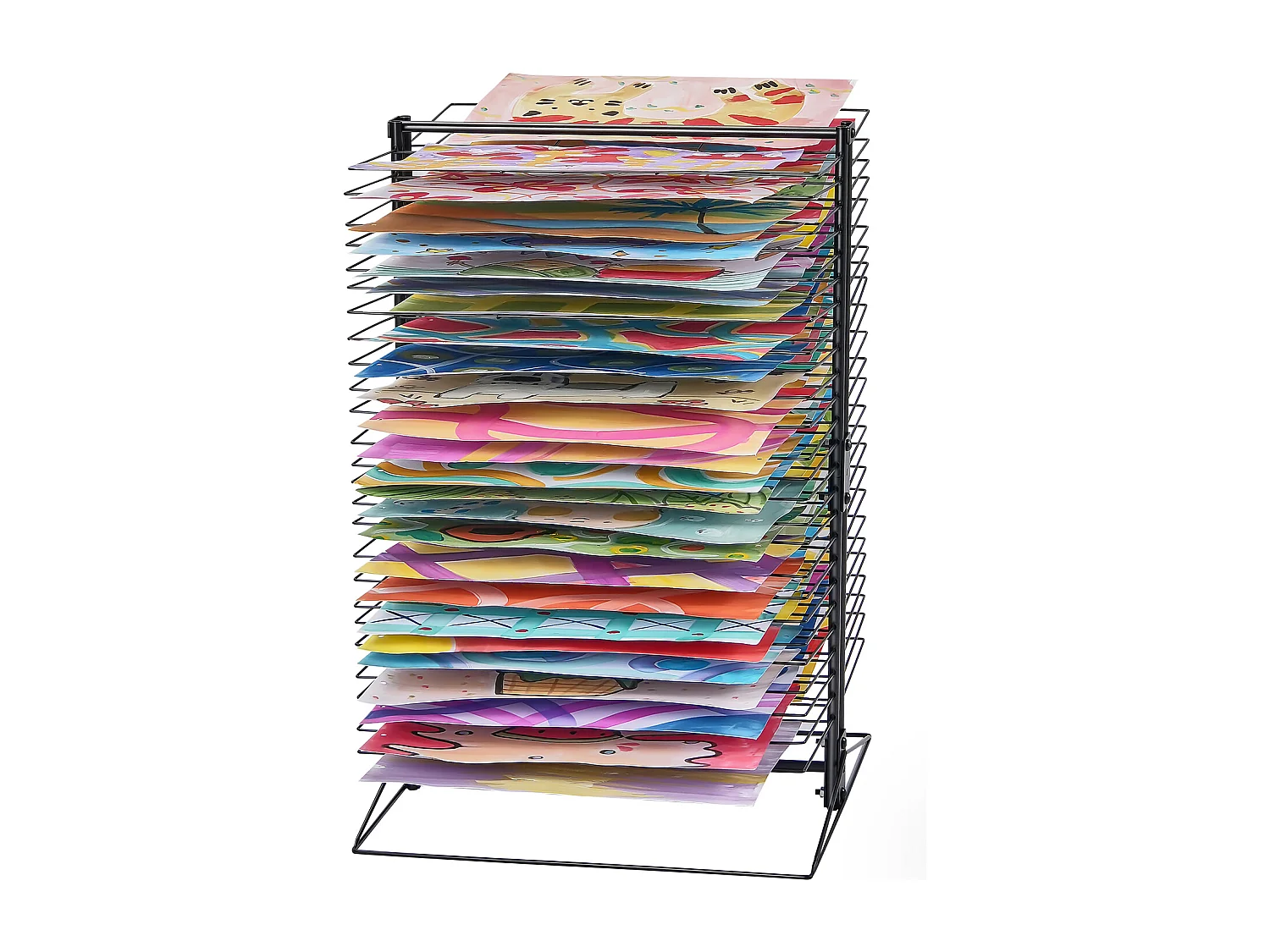 Séchoir à Peinture SucceBuy, 50 Étagères Amovibles pour la Peinture, Salle de Classe, Supporte jusqu'à 7,5 kg, Construction Entièrement en Métal Durable