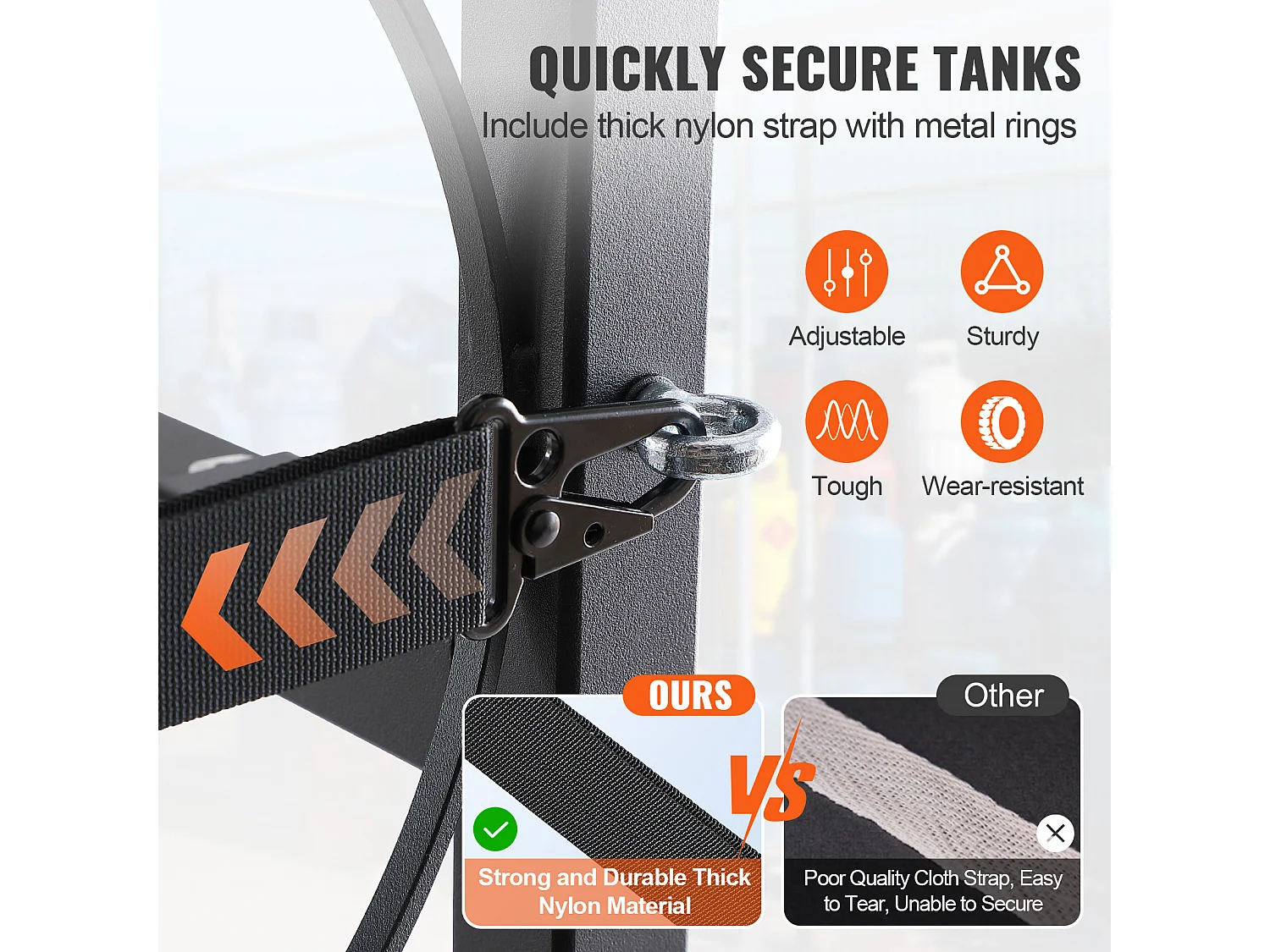 Support de Réservoir de Réfrigérant SucceBuy, Peut Contenir 3 x 13,6 kg et 3 Petits Cylindres