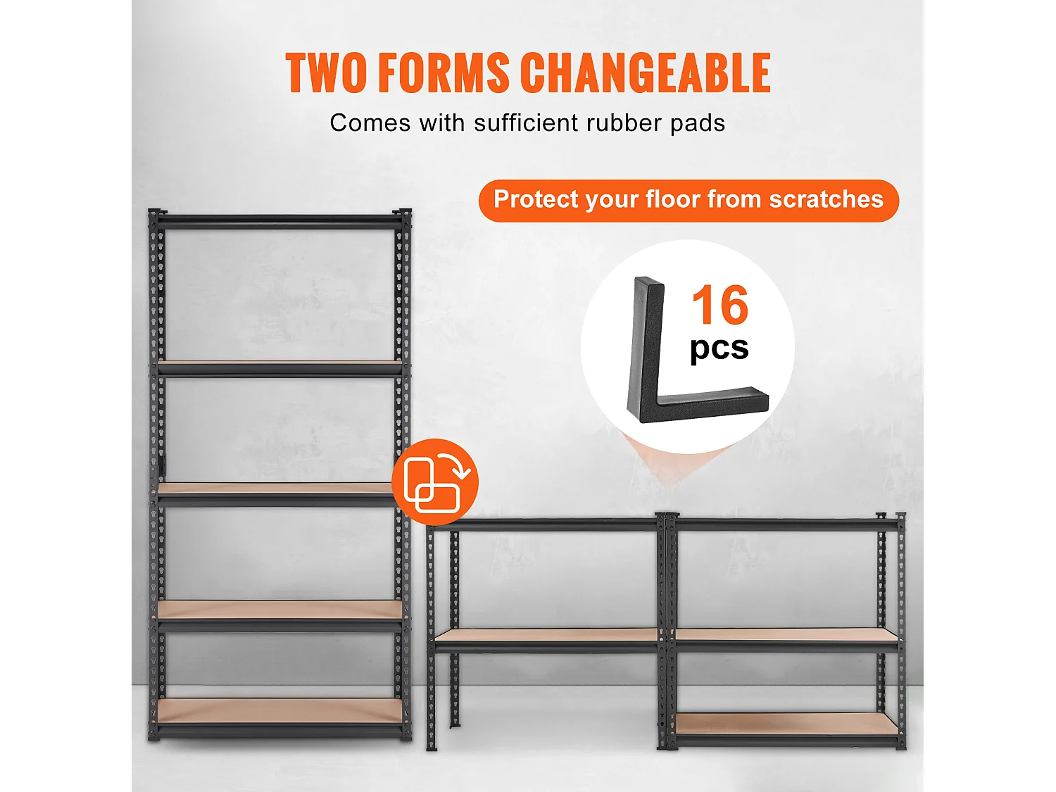 Étagère de Rangement SucceBuy pour Garage, à 5 Niveaux, Réglable, Charge de 907 kg