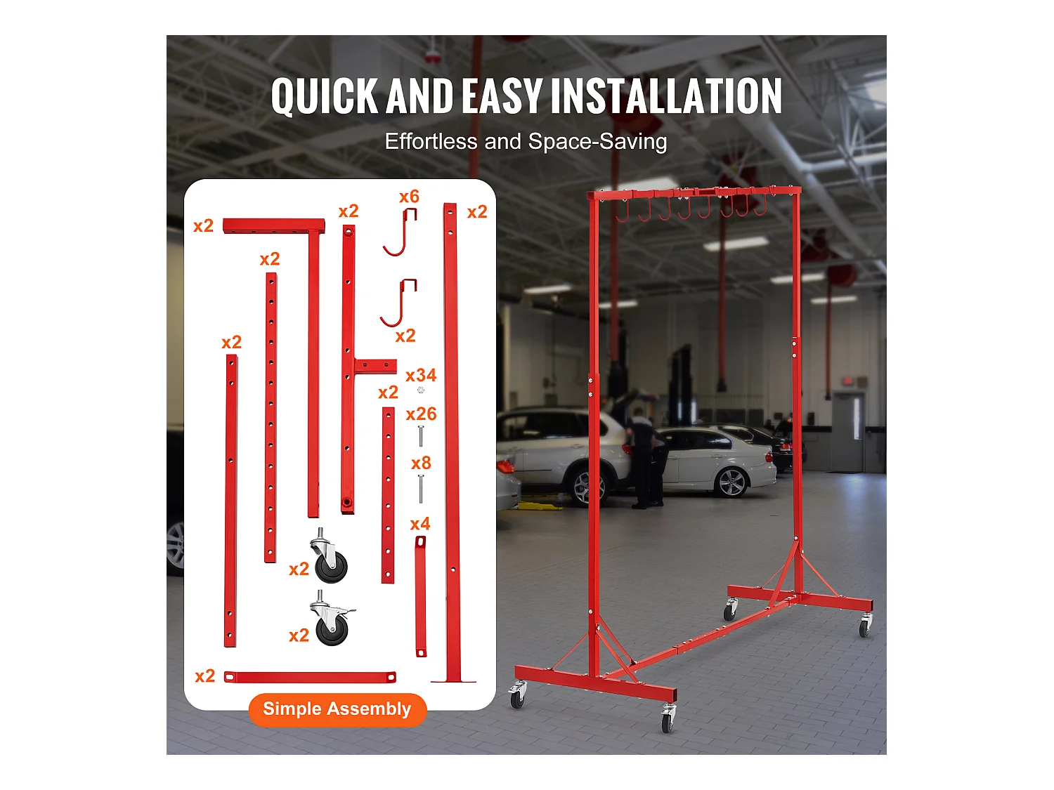 Support SucceBuy à Peinture Réglable en Hauteur, avec 8 Crochets Résistants et une Capacité de Charge Maximale de 30 kg - Organisation Parfaite