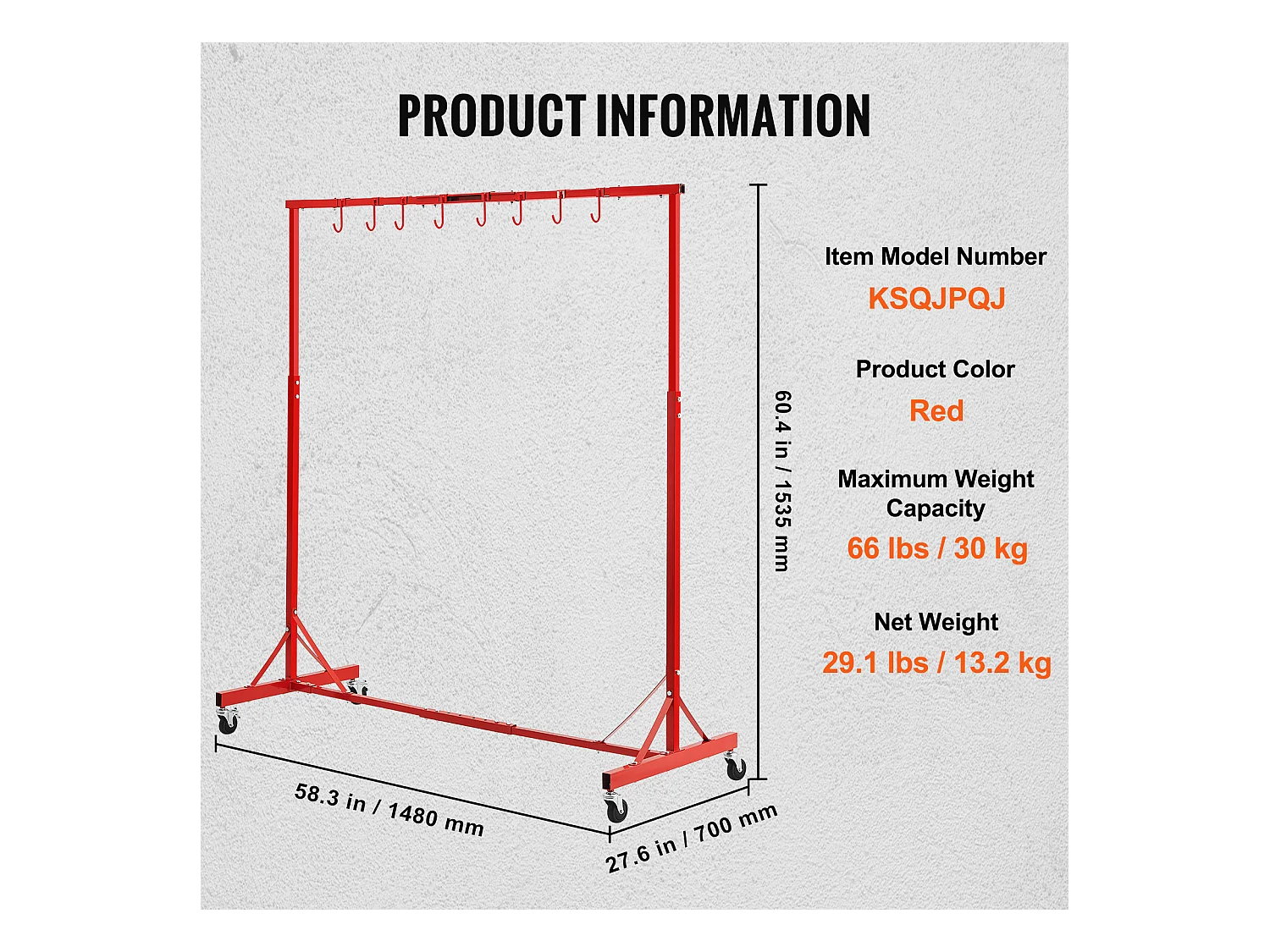 Supporto SucceBuy per Verniciatura Regolabile in Altezza, con 8 Ganci Resistenti e una Capacità di Carico Massima di 30 kg - Organizzazione Perfetta per Progetti