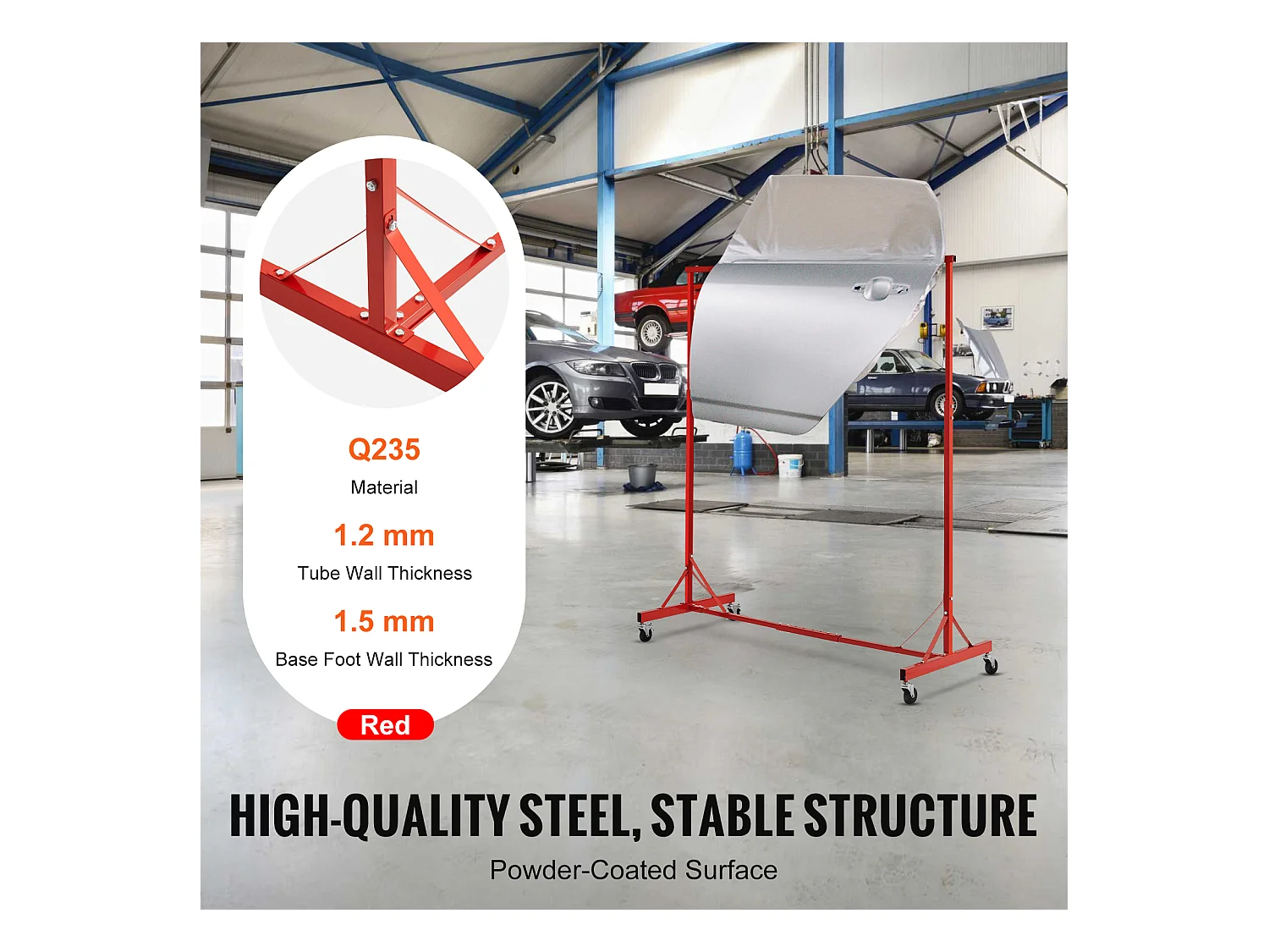 Supporto SucceBuy per Verniciatura Regolabile in Altezza, con 8 Ganci Resistenti e una Capacità di Carico Massima di 30 kg - Organizzazione Perfetta per Progetti