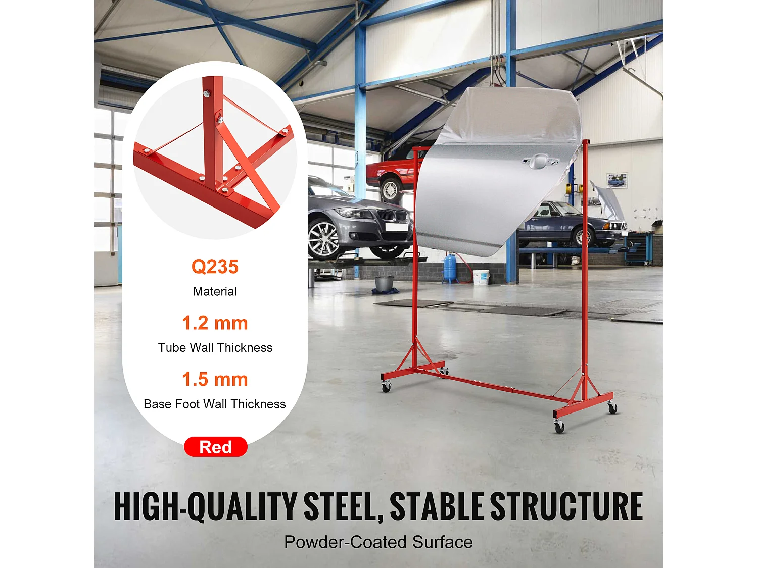 Soporte SucceBuy para Pintura Ajustable en Altura, con 8 Ganchos Resistentes y una Capacidad de Carga Máxima de 30 kg - Organización Perfecta para Proyectos