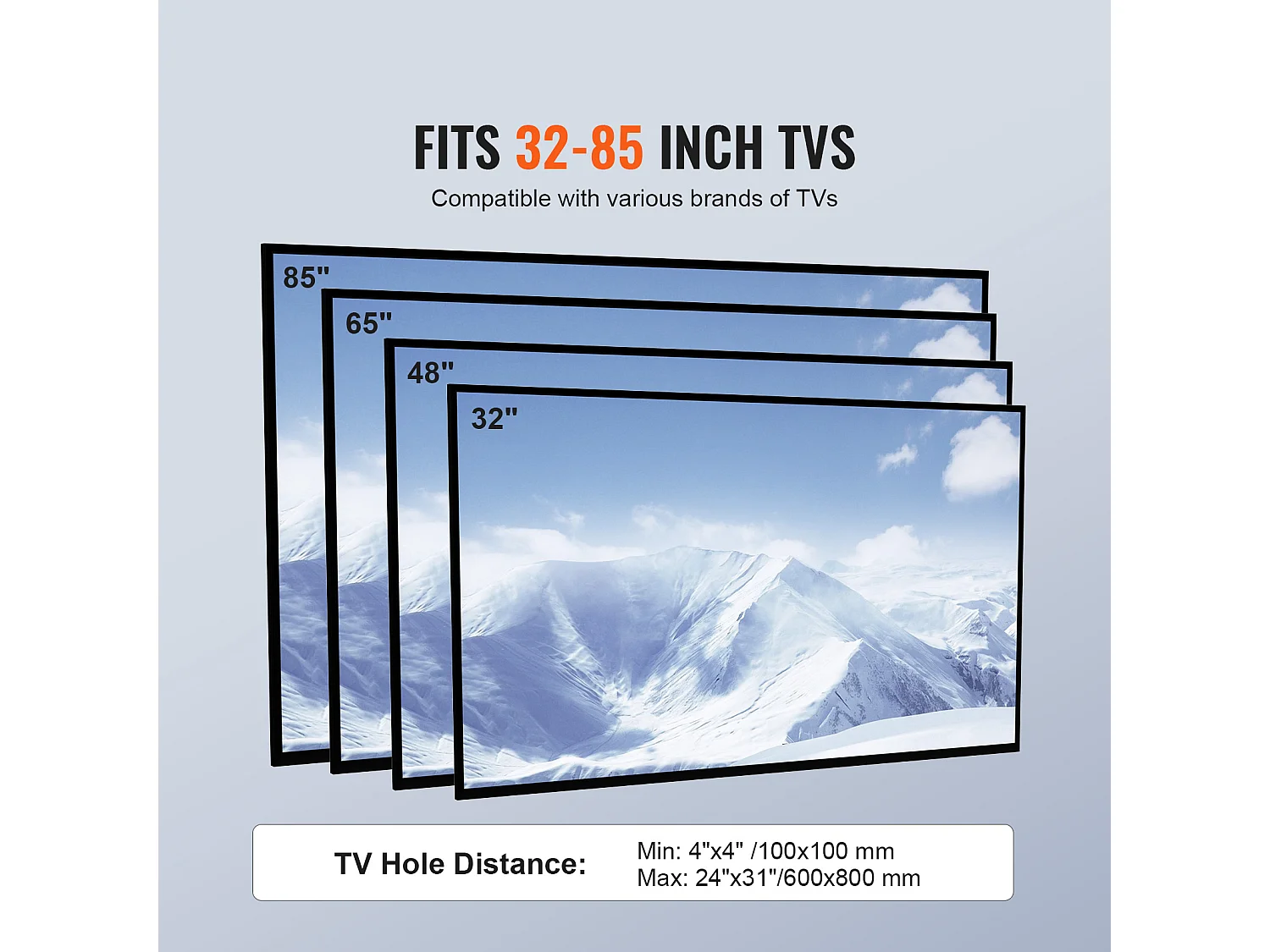 Support TV Pivotant SucceBuy, Hauteur Réglable pour Téléviseurs de 81 à 216 CM, Support de Sol Portable avec Base en Verre Trempé, Chambre à Coucher